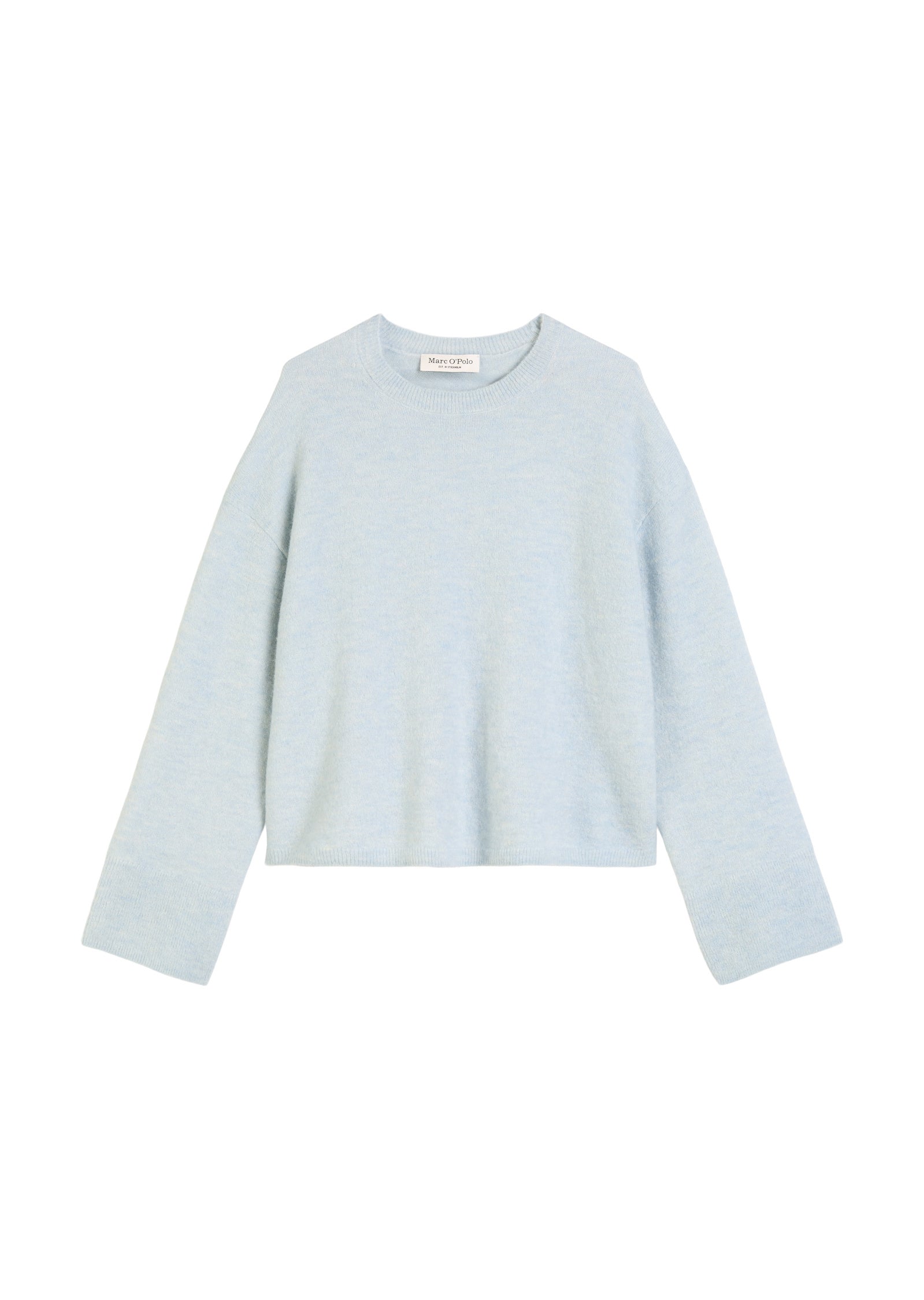 Strickpullover aus Schurwollmix - 821-silvery blue - Blau