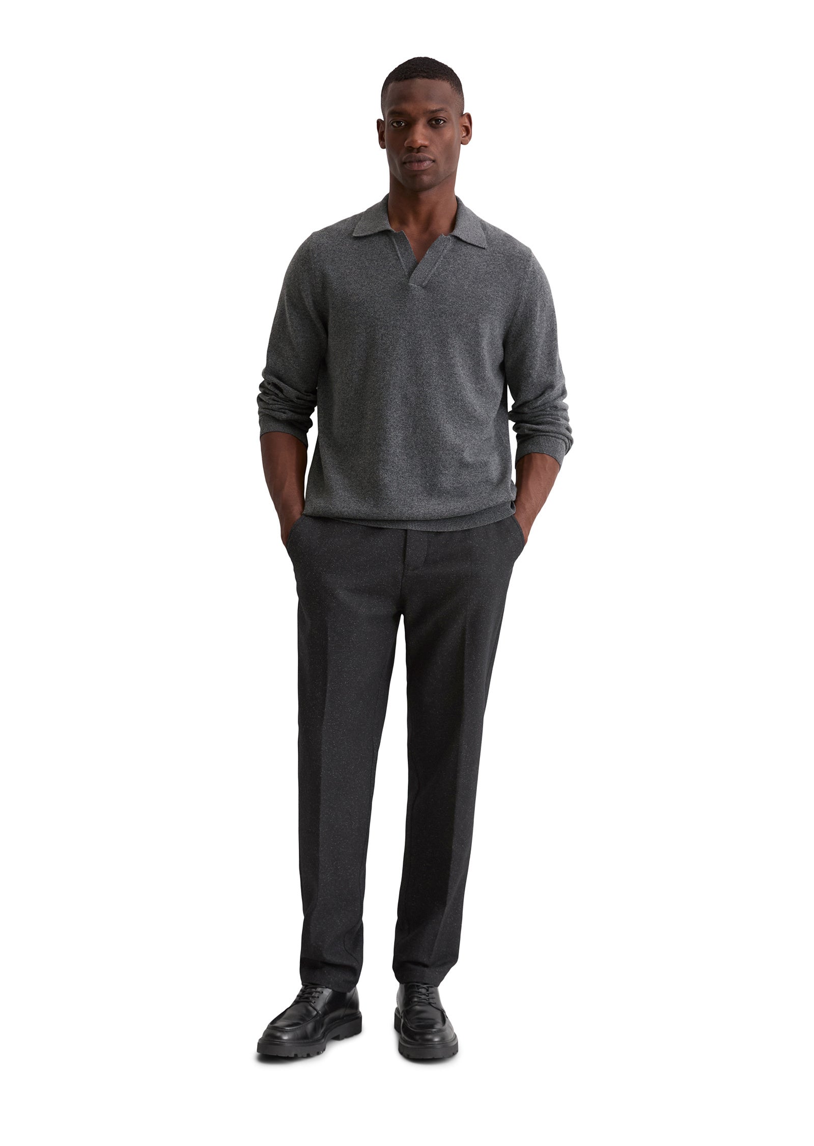 Strickpullover - 969-graphite grey melange - Grau