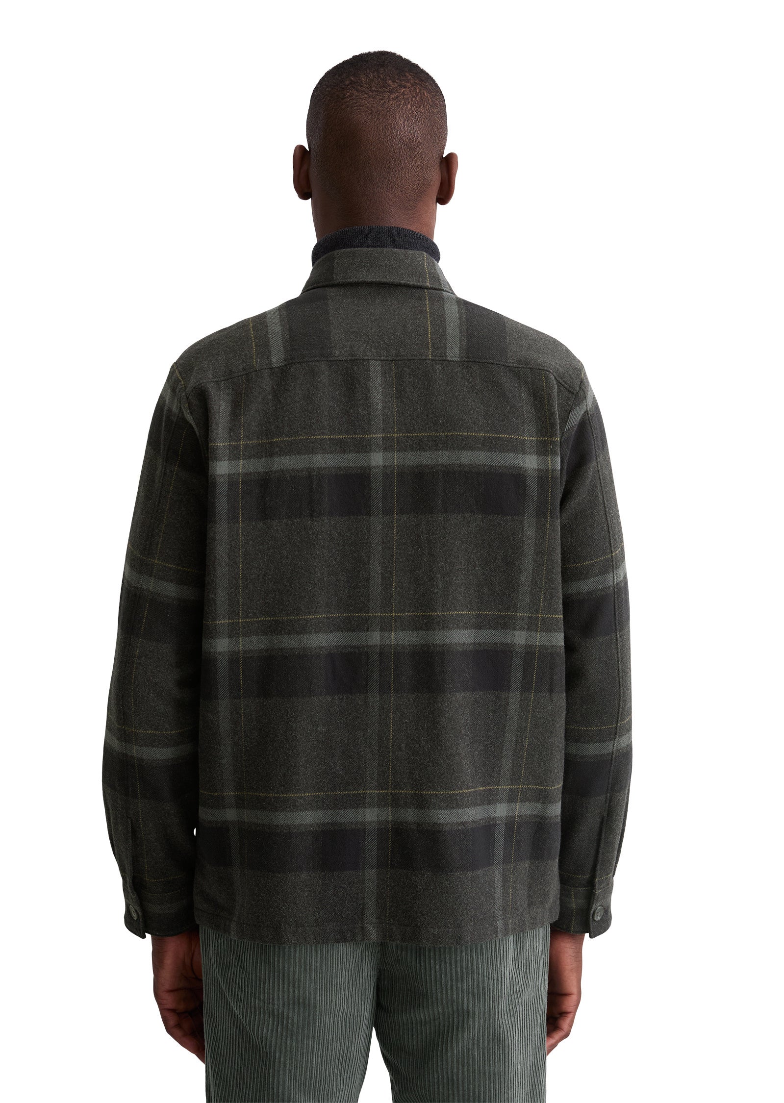 Overshirt aus Baumwolle - G97-multi/ dark grey melange - Grau