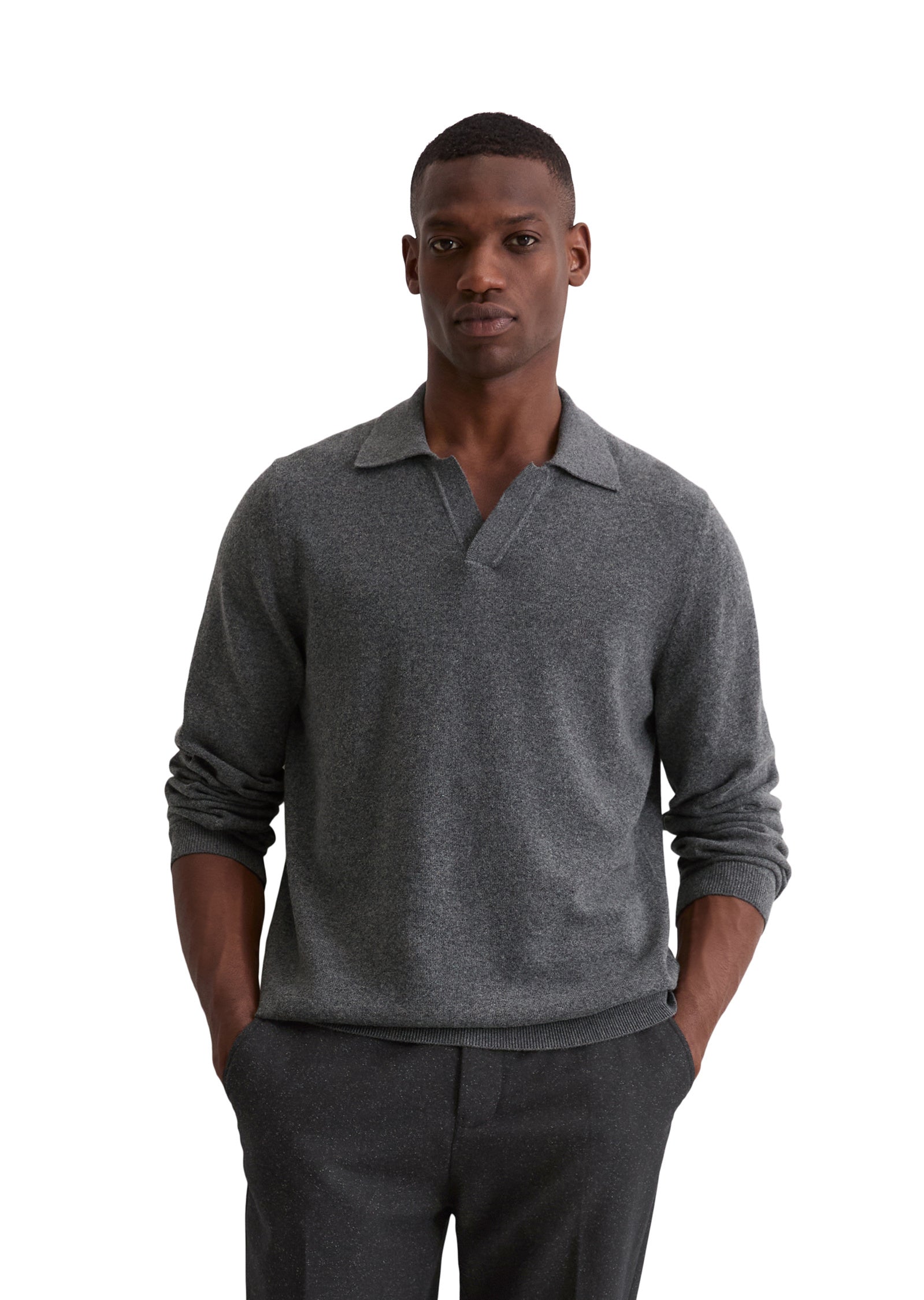 Strickpullover - 969-graphite grey melange - Grau