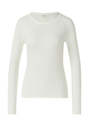 Langarmshirt - 0210-WHITE - Weiß