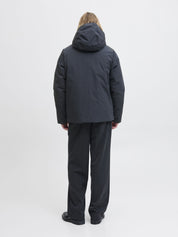 Steppjacke mit Kapuze - Dark Navy - Blau