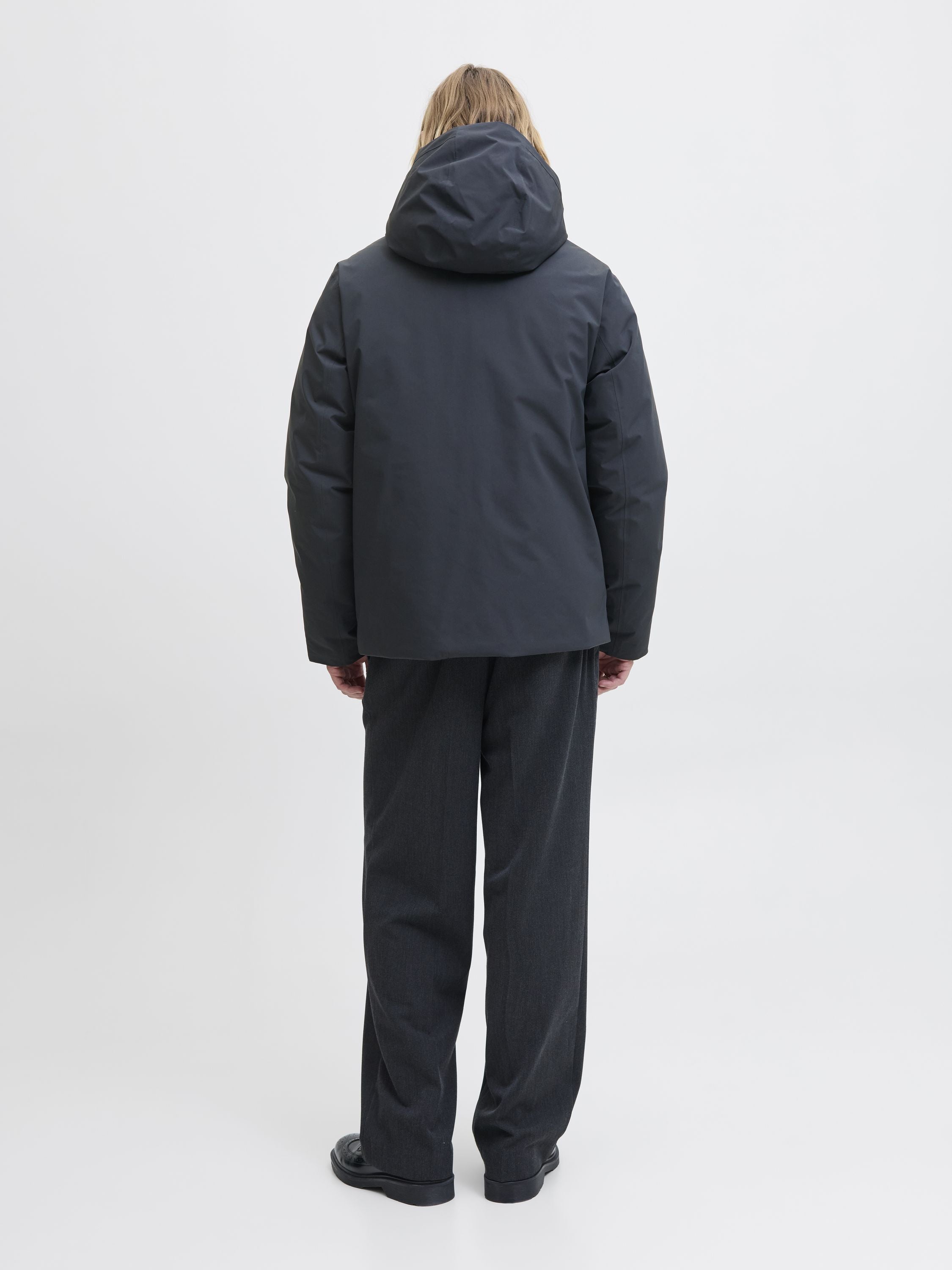 Steppjacke mit Kapuze - Dark Navy - Blau