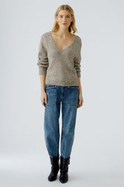 Strickpullover aus Wollmix - 8151-smokey taupe - Beige