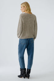 Strickpullover aus Wollmix - 8151-smokey taupe - Beige