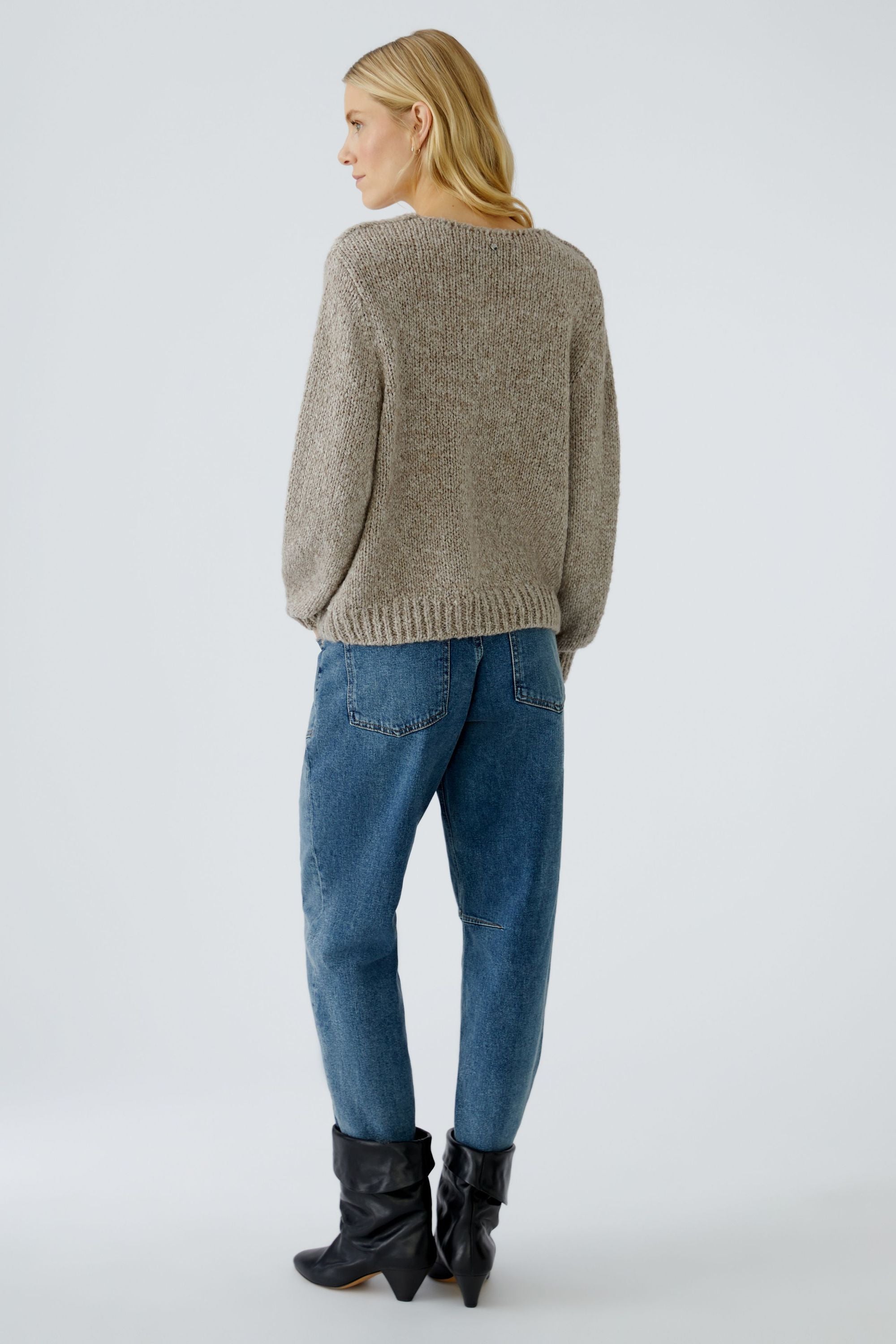 Strickpullover aus Wollmix - 8151-smokey taupe - Beige