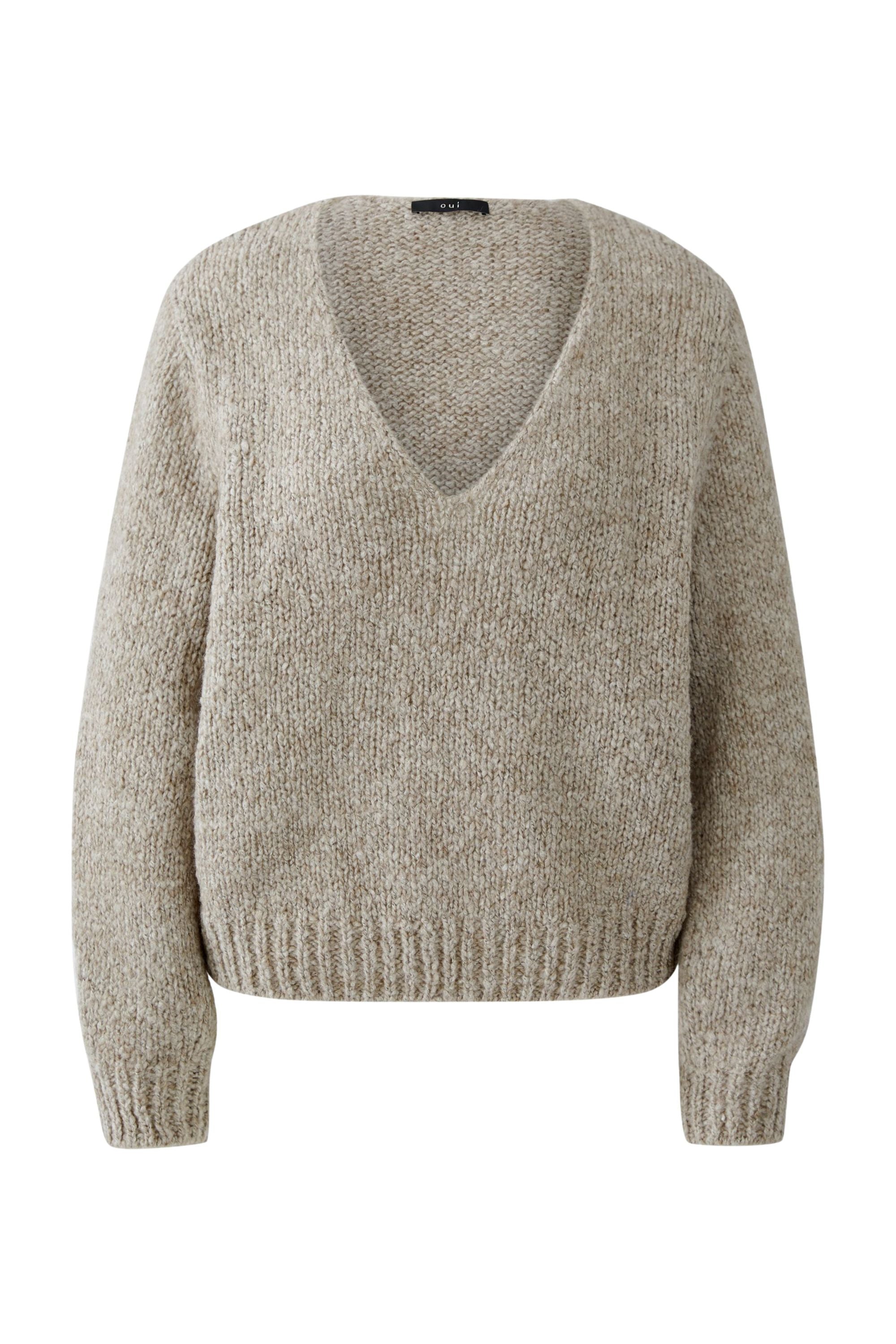 Strickpullover aus Wollmix - 8151-smokey taupe - Beige