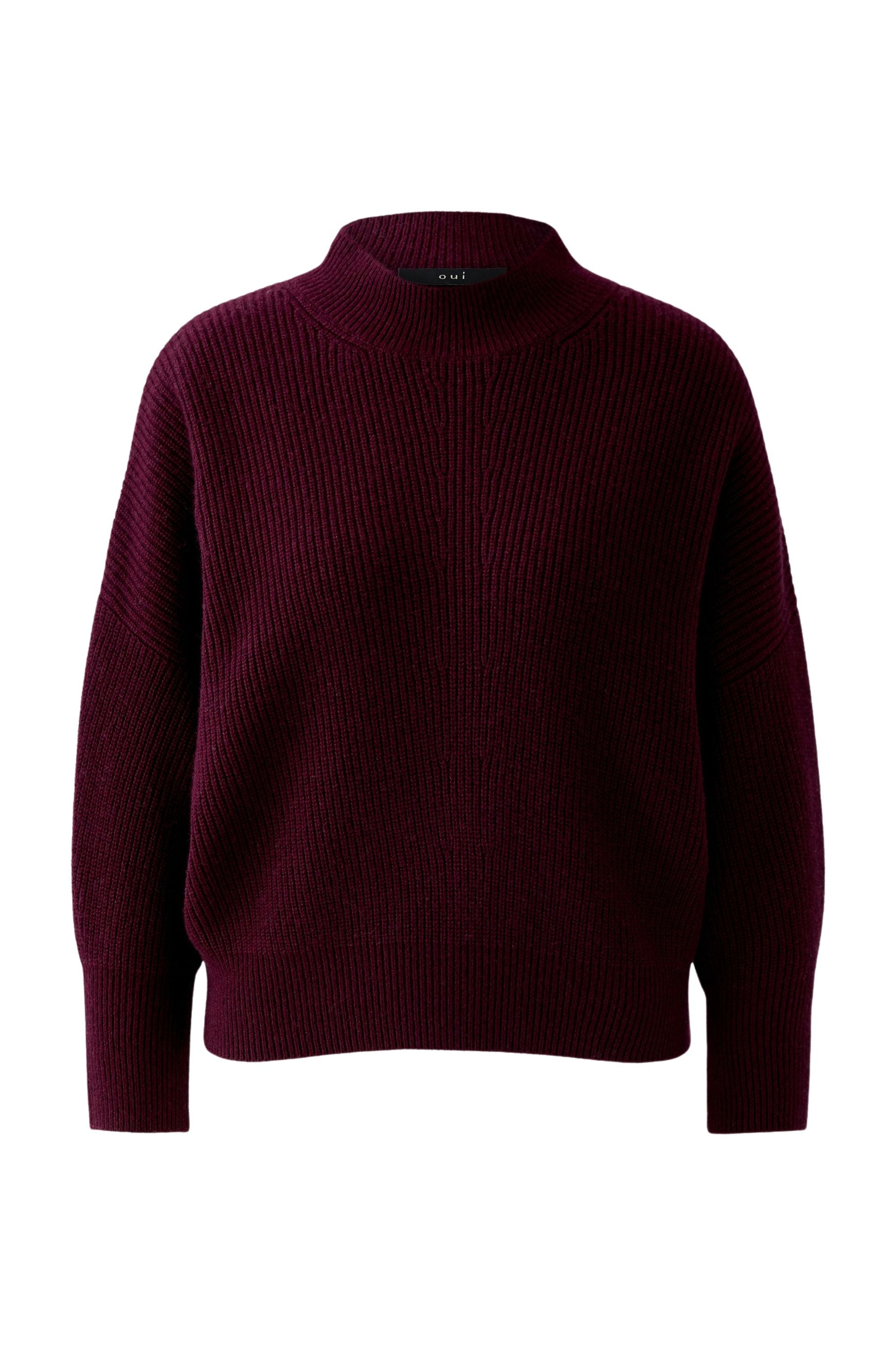 Strickpullover aus Wollmix - 3912-bramble berry - Violett