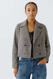 Blazerjacke aus Baumwollmix - 0728-lt stone brown - Braun