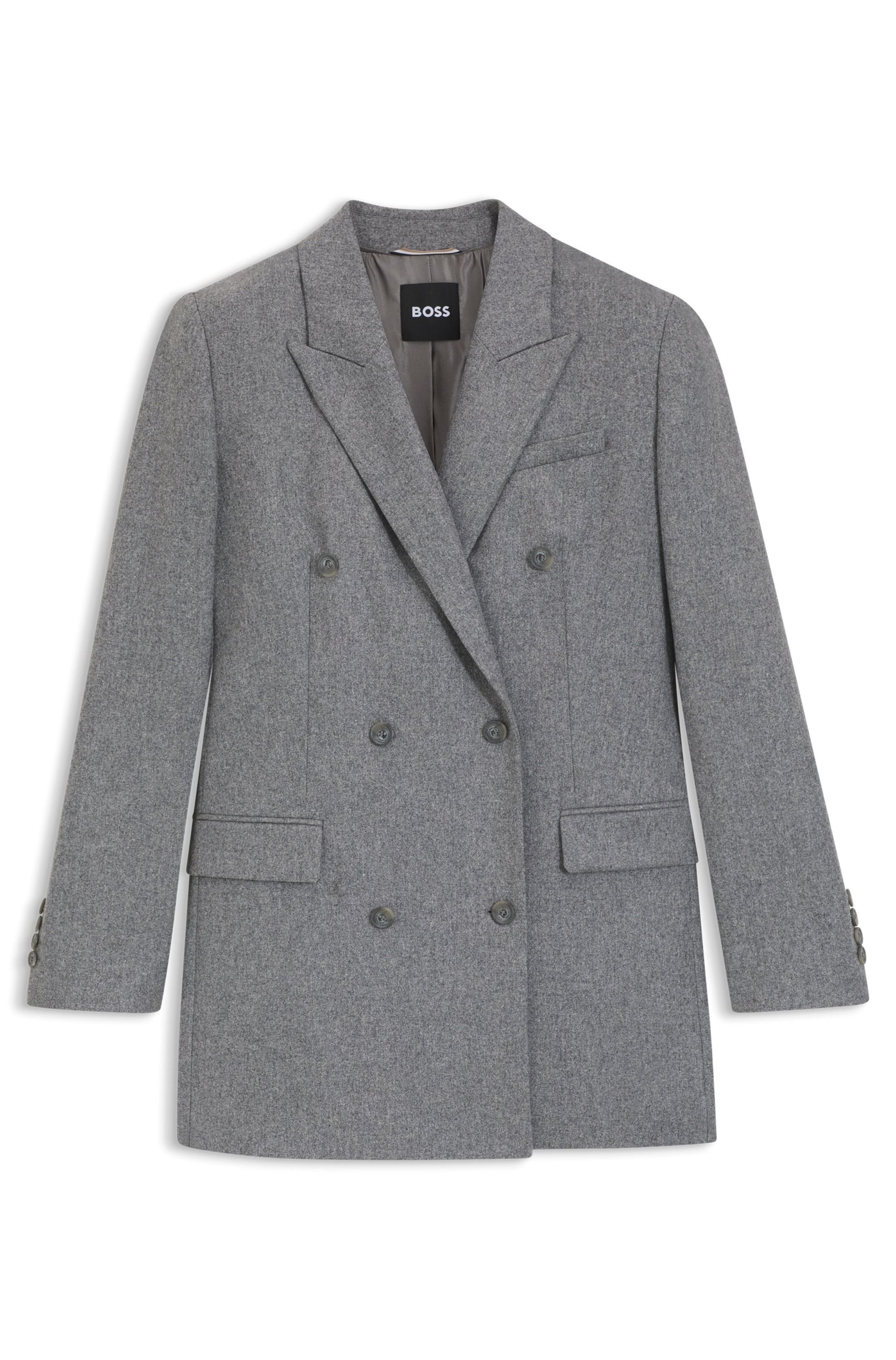 Blazerjacke JUKANA aus Wollmix - 058-Light/Pastel Grey - Grau