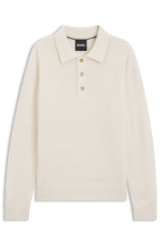 Strickpullover HADONE aus Schurwolle - 131-Open White - Creme