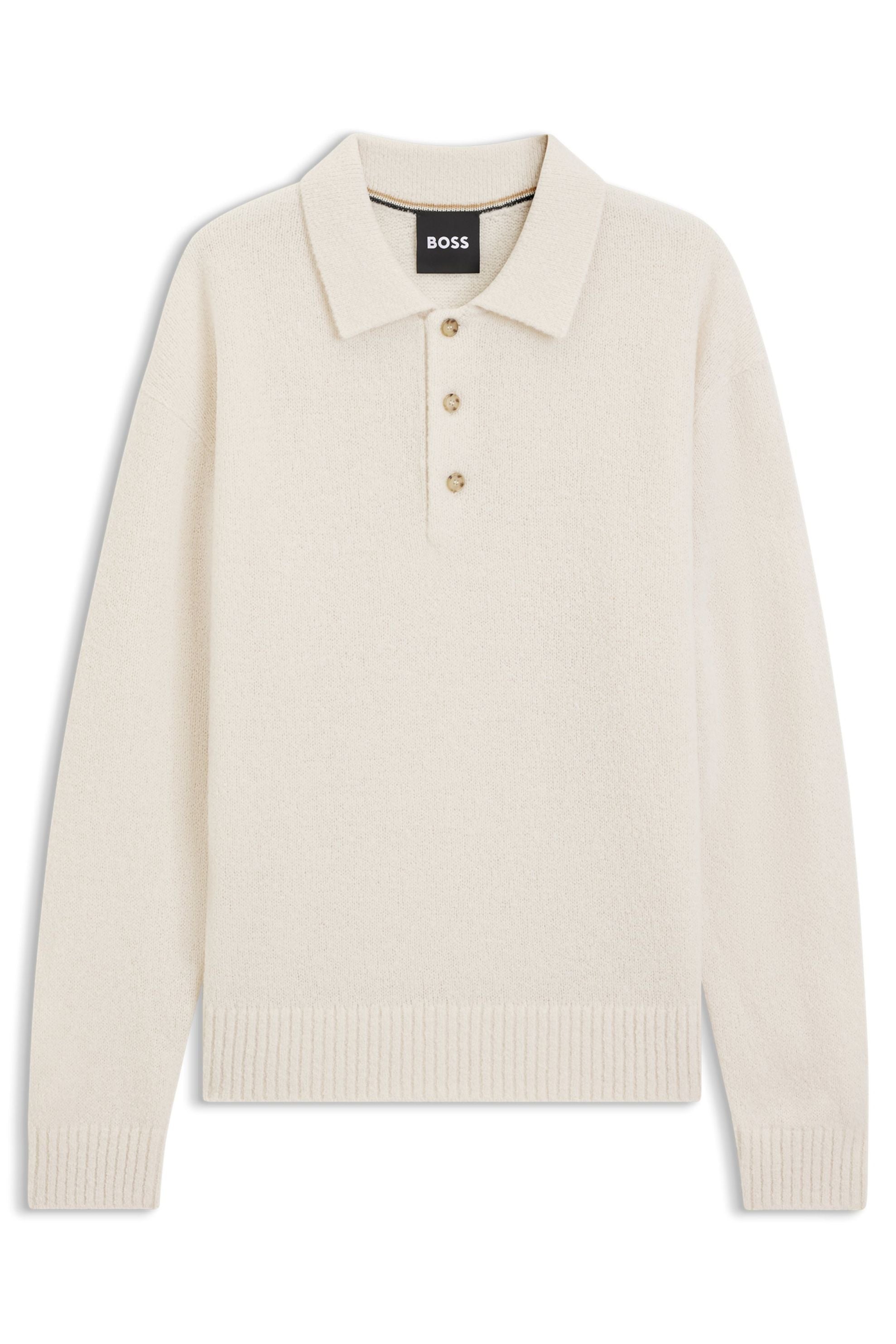 Strickpullover HADONE aus Schurwolle - 131-Open White - Creme