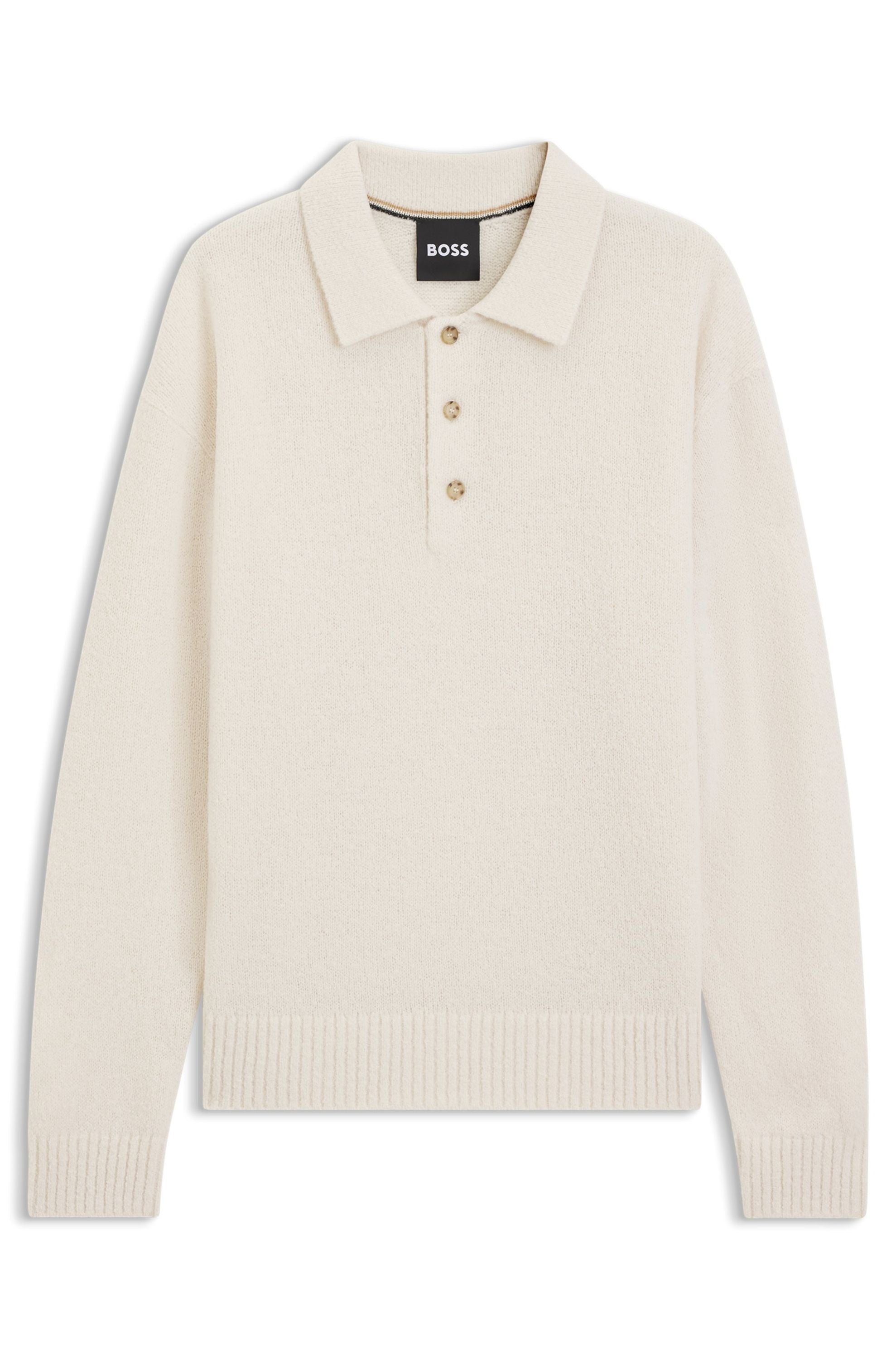 Strickpullover HADONE aus Schurwolle - 131-Open White - Creme