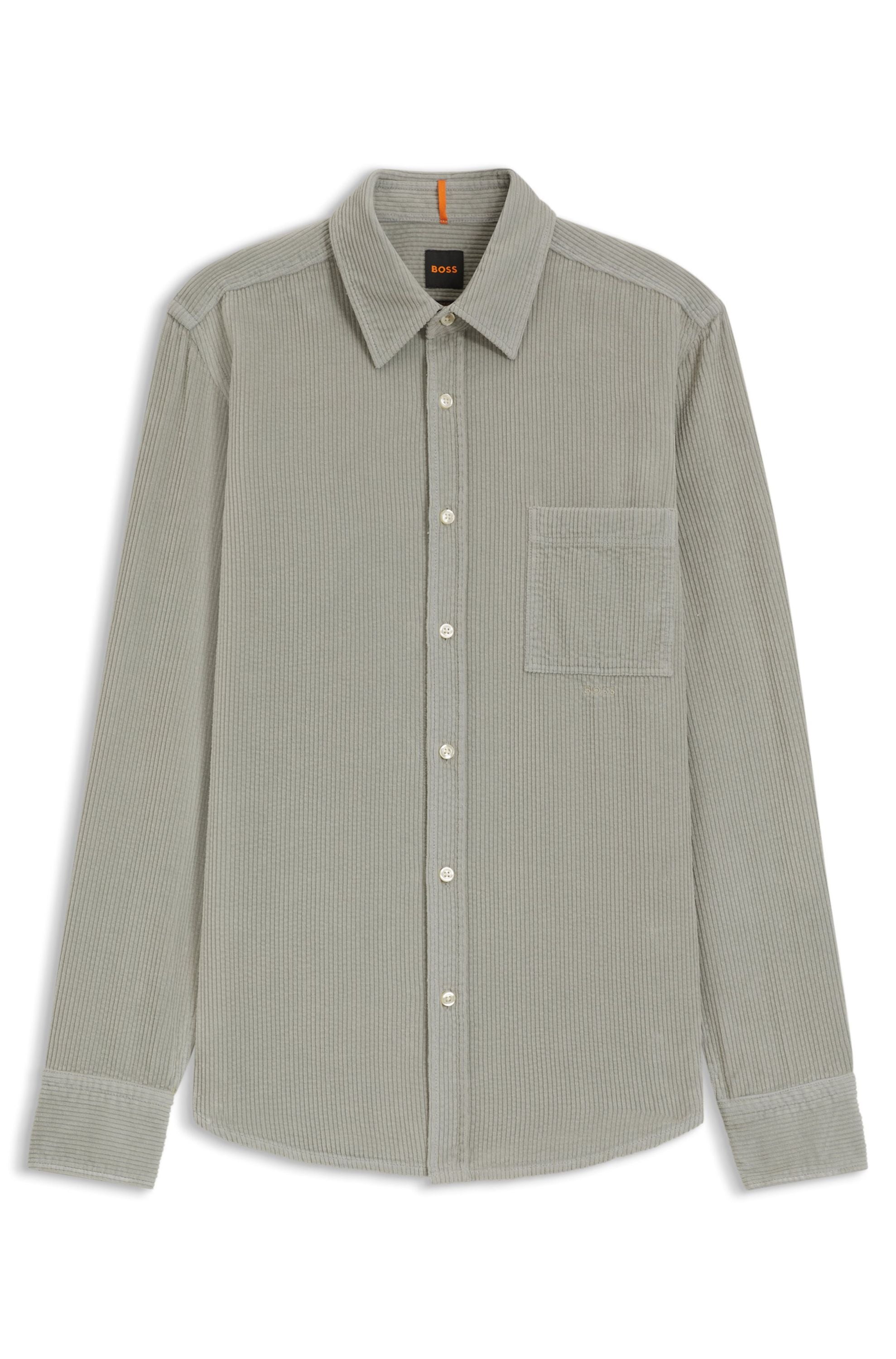 Overshirt Regular Fit aus Cord - 351-Open Green - Grün