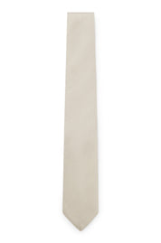 Krawatte 7,5cm aus Seidenmix - 131-Open White - Grau