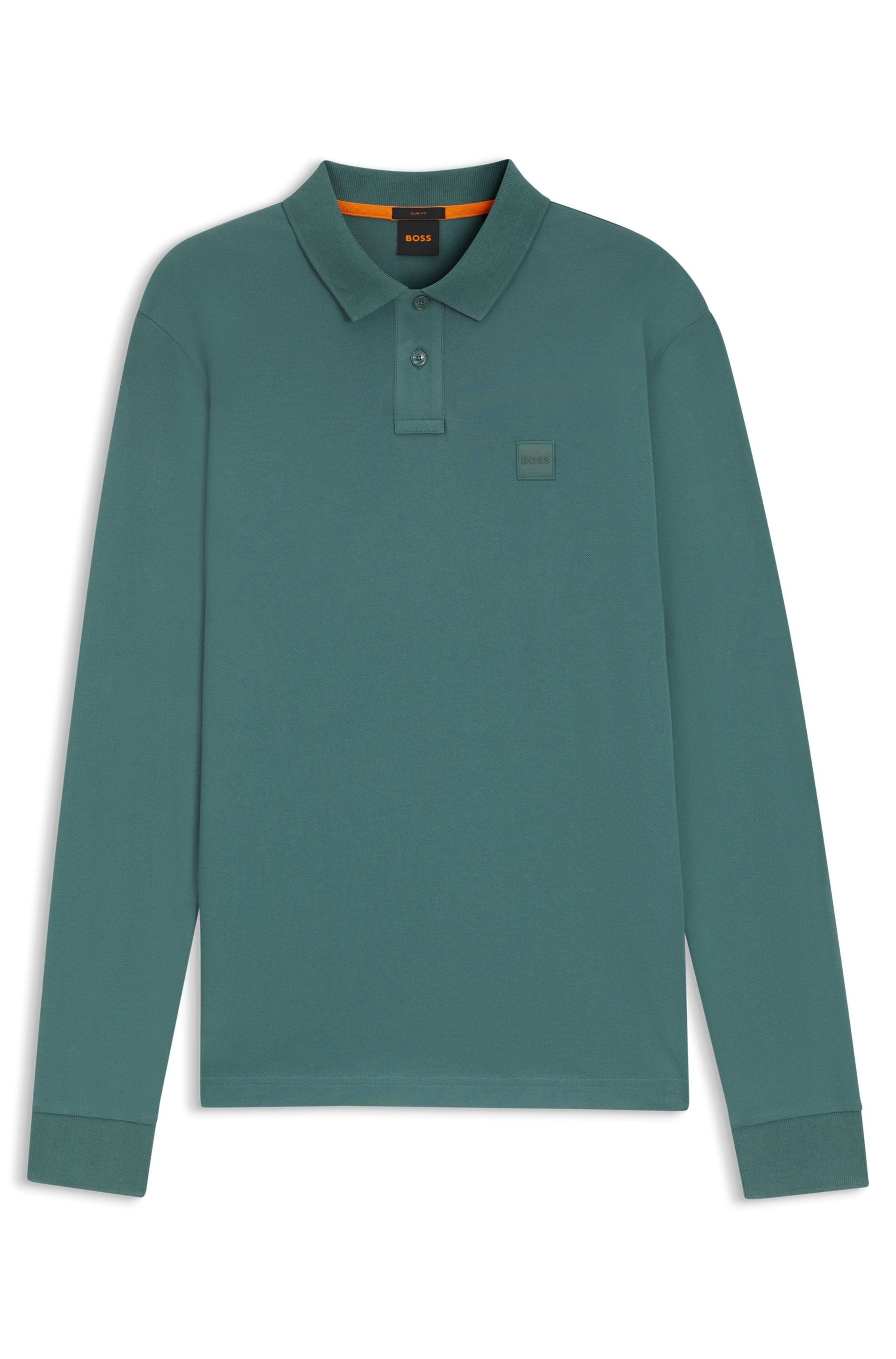 Poloshirt aus Baumwolle - 369-Open Green - Grün