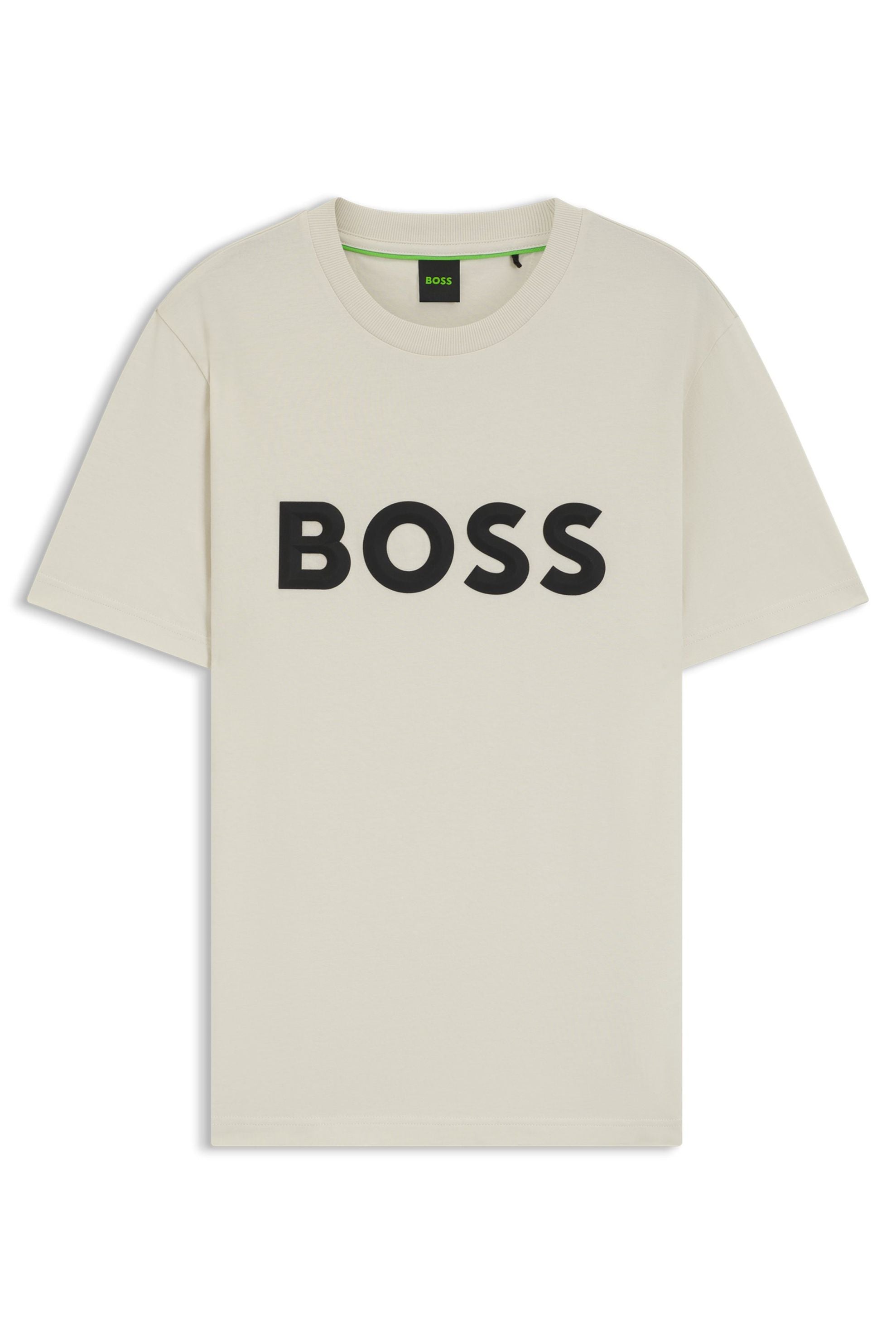 T-Shirt aus Baumwolle - 131-Open White - Grau