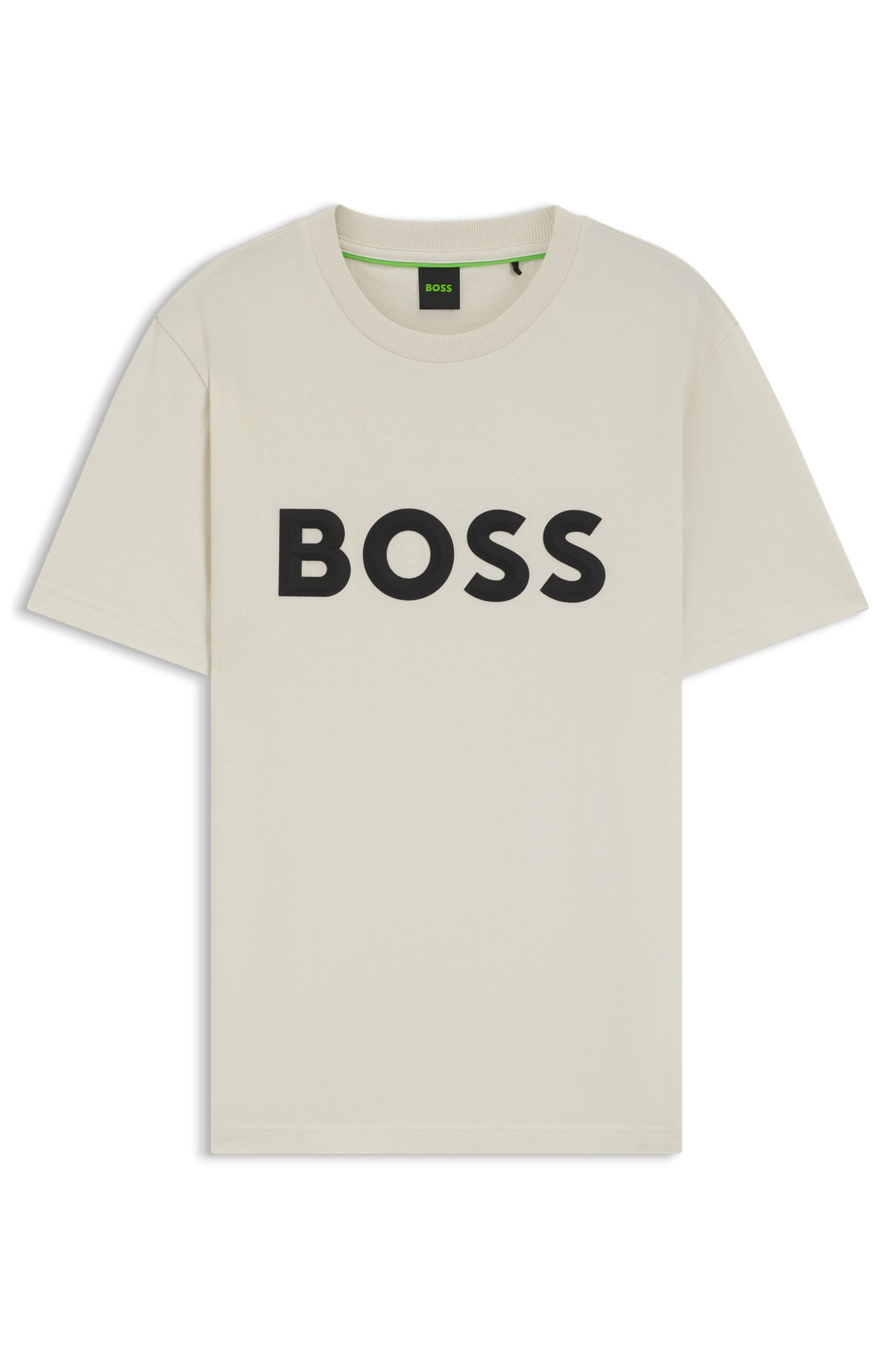 T-Shirt aus Baumwolle - 131-Open White - Grau