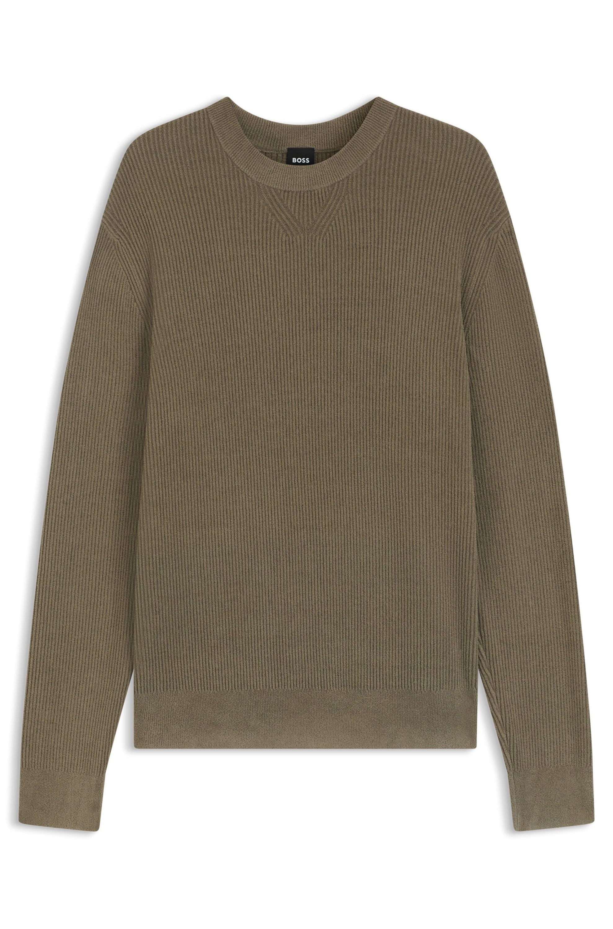 Strickpullover aus Viskosemix - 245-Open Brown - Khaki
