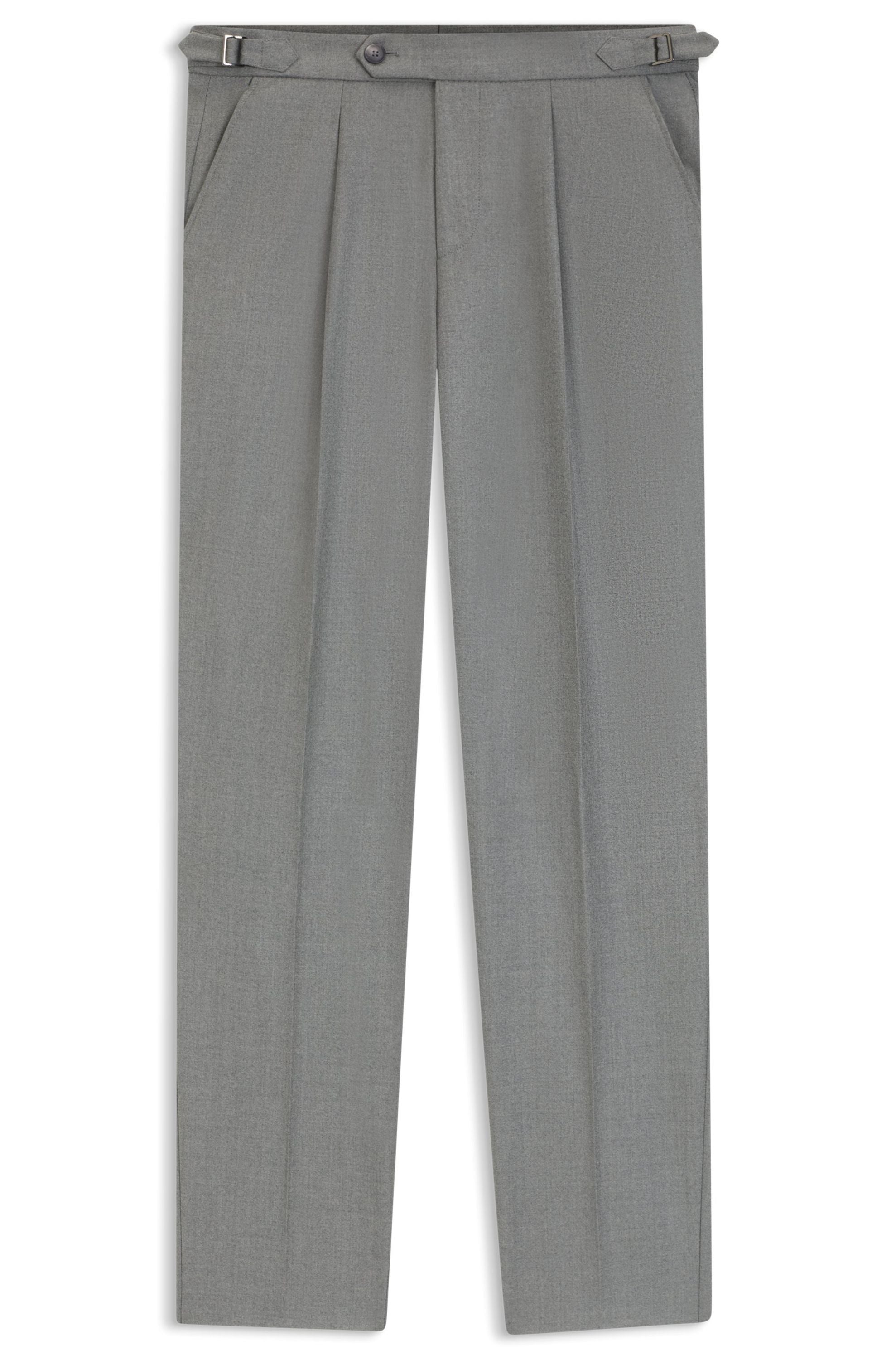 Bundfaltenhose PERINO Tapered Fit - 041-Silver - Grau