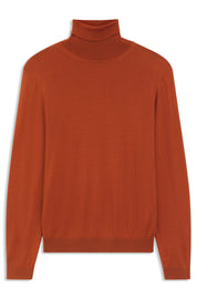 Strickpullover mit Rollkragen - 809-Dark Orange - Orange