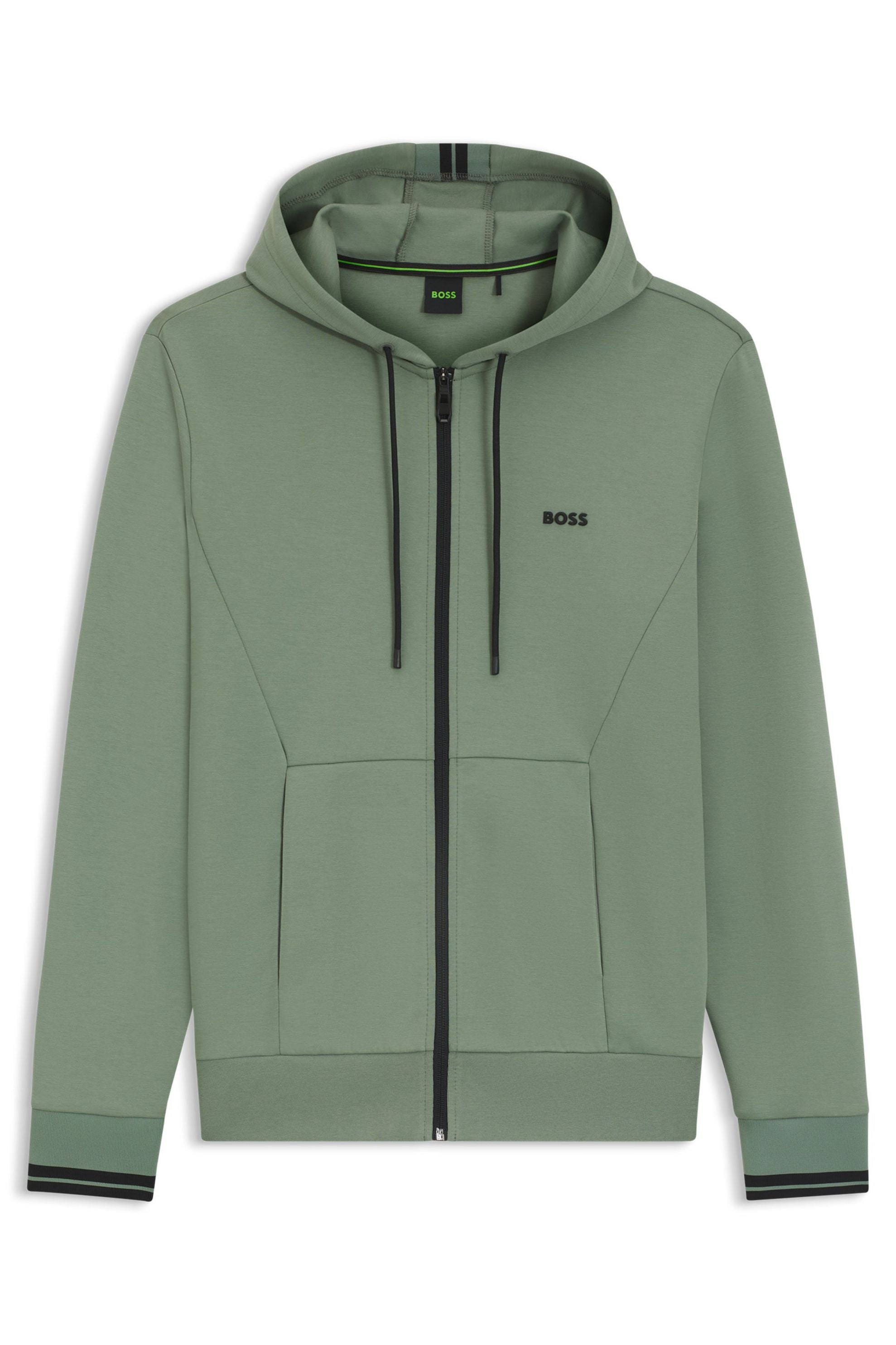 Sweatshirtjacke FZ ZONE aus Baumwollmix - 358-Open Green - Grün