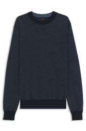 Strickpullover aus Baumwollmix - 404-Dark Blue - Blau