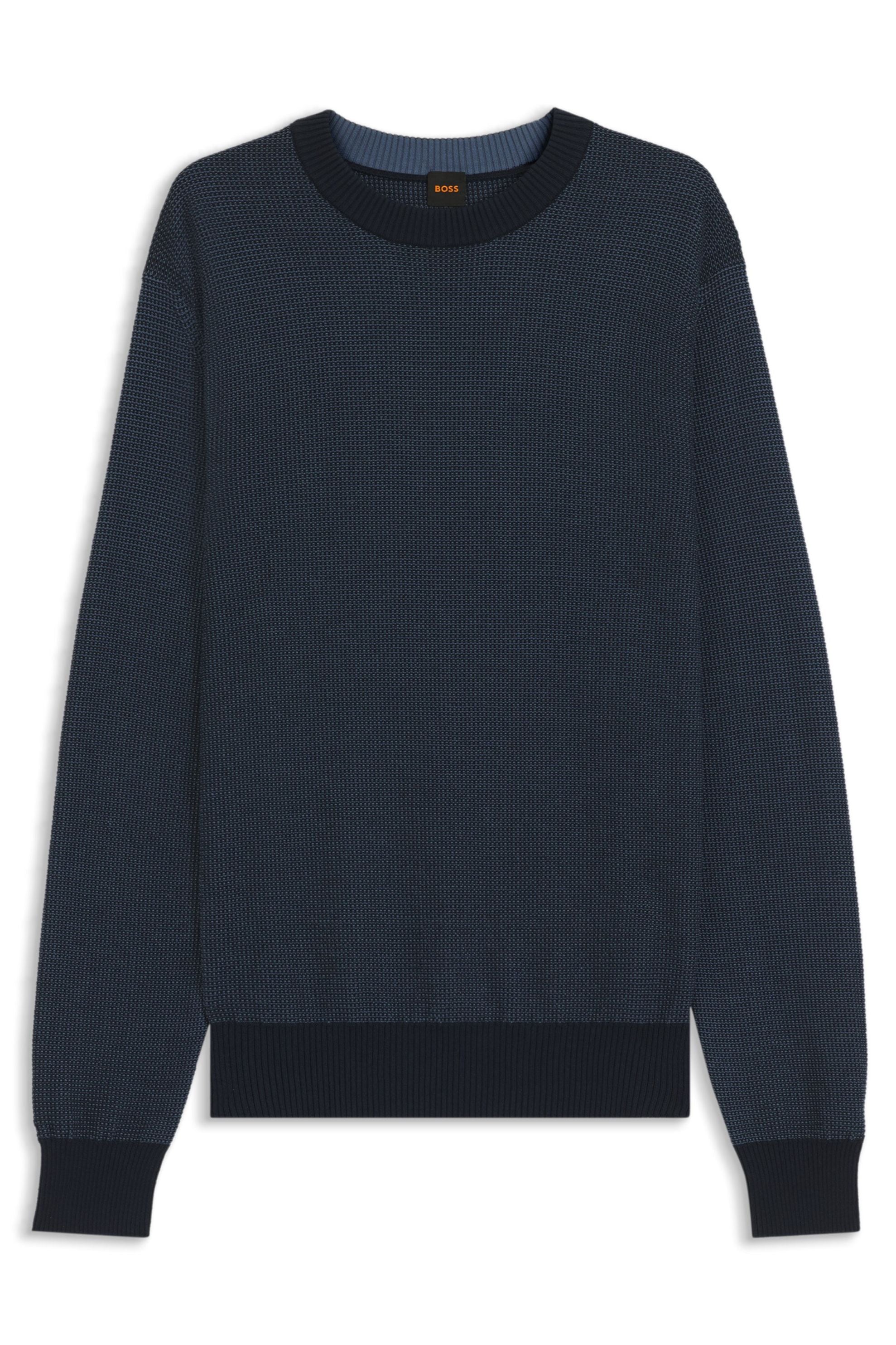 Strickpullover aus Baumwollmix - 404-Dark Blue - Blau