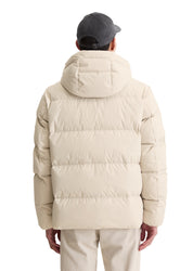 Daunenjacke mit abnehmbarer Kapuze - 707-gray silk - Grau