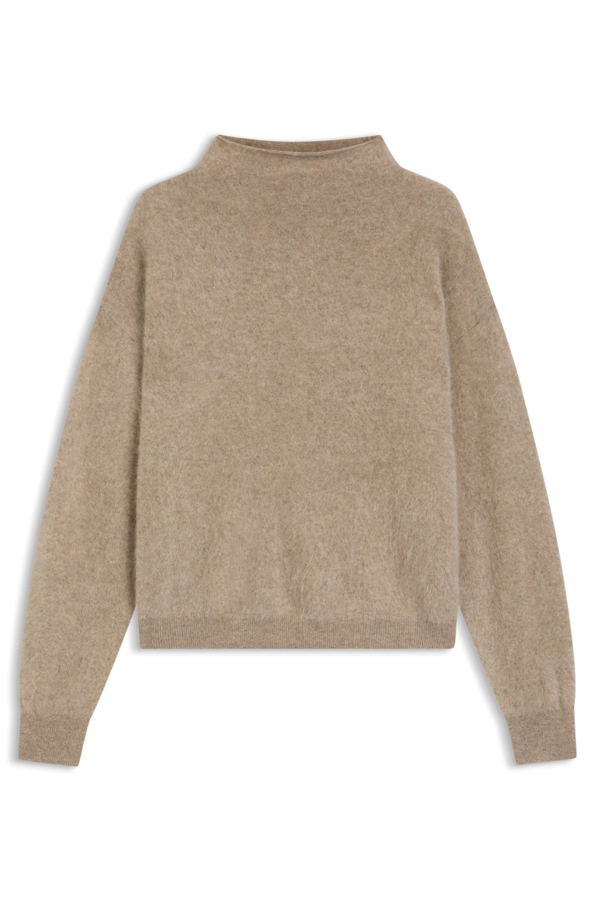 Strickpullover FROVINA aus Kaschmir - 028-Dark Grey - Beige