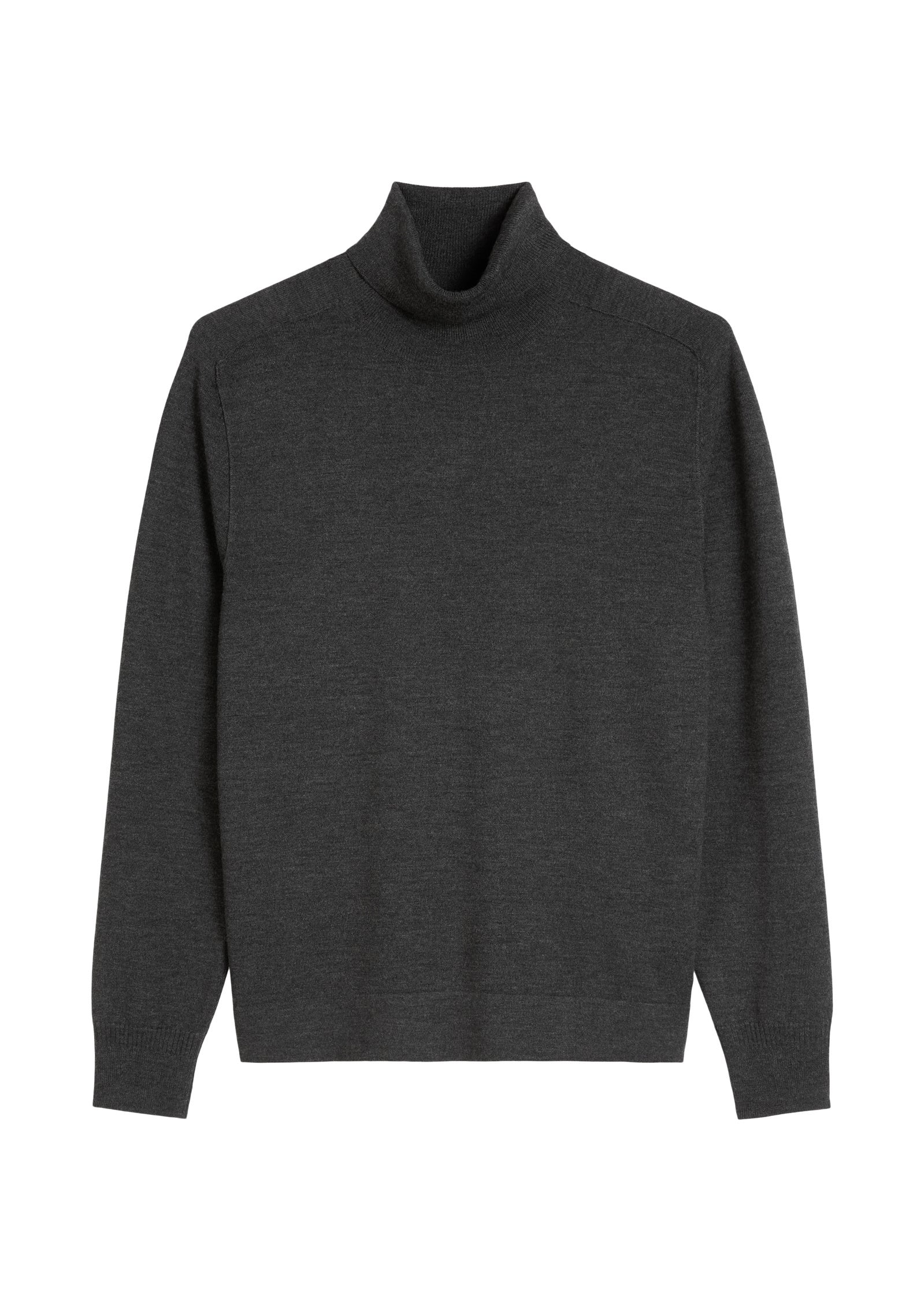Strickpullover mit Turtleneck - 989-dark grey melange - Grau