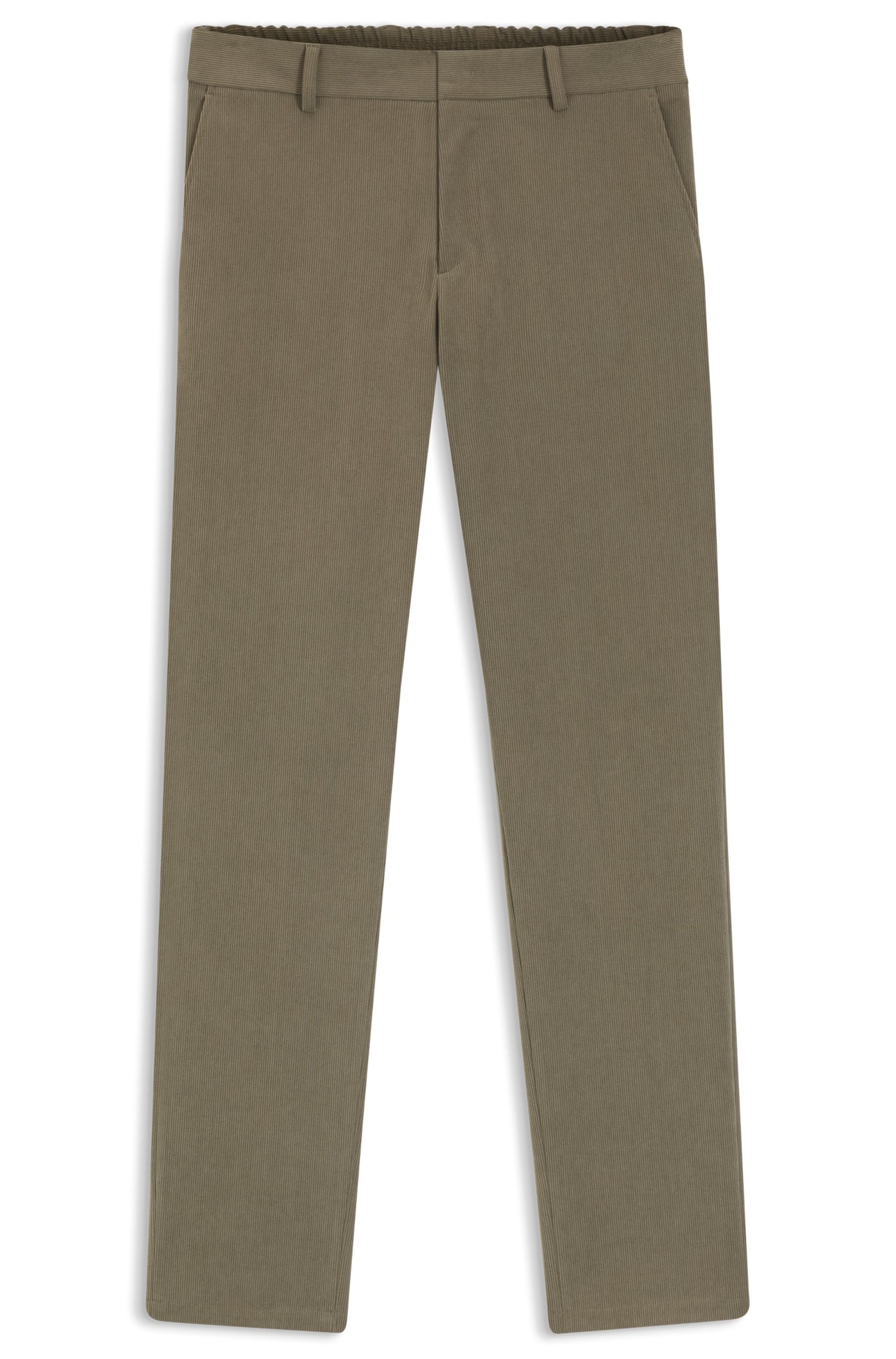 Cordhose GENIUS Slim Fit - 245-Open Brown - Grün