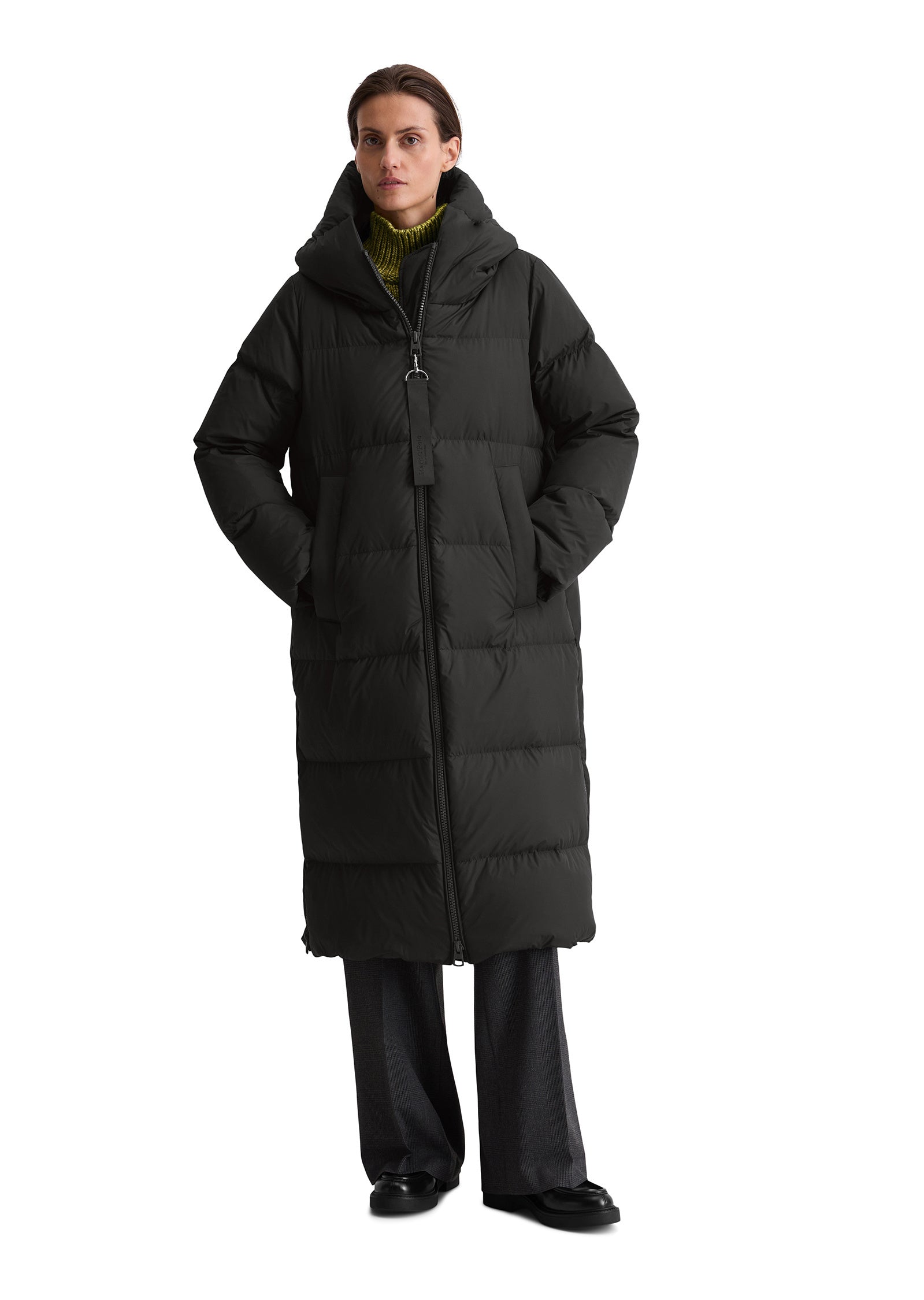 Daunenmantel mit Kapuze - 975-night grey melange - Grau