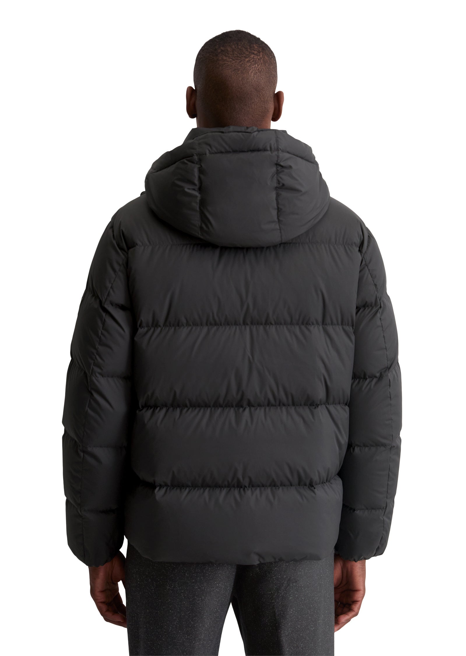 Daunenjacke mit Kapuze - 990-black - Schwarz