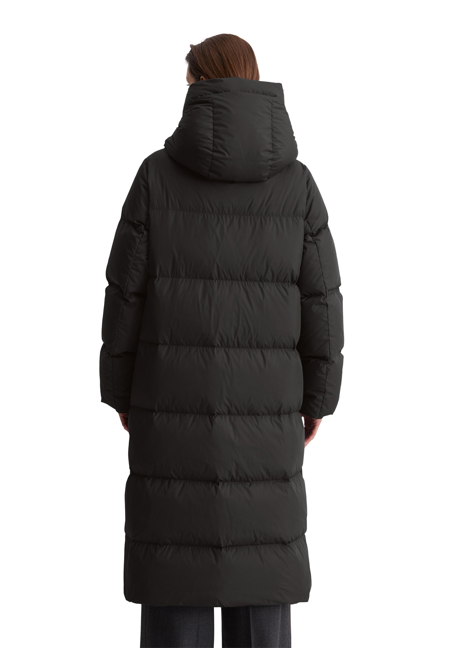 Daunenmantel mit Kapuze - 975-night grey melange - Grau