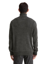 Strickpullover mit Troyerkragen - Z51-multi/heavy knit - Grau
