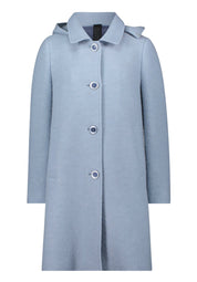 Mantel aus Wollmix - 8470-Blue Fog - Blau