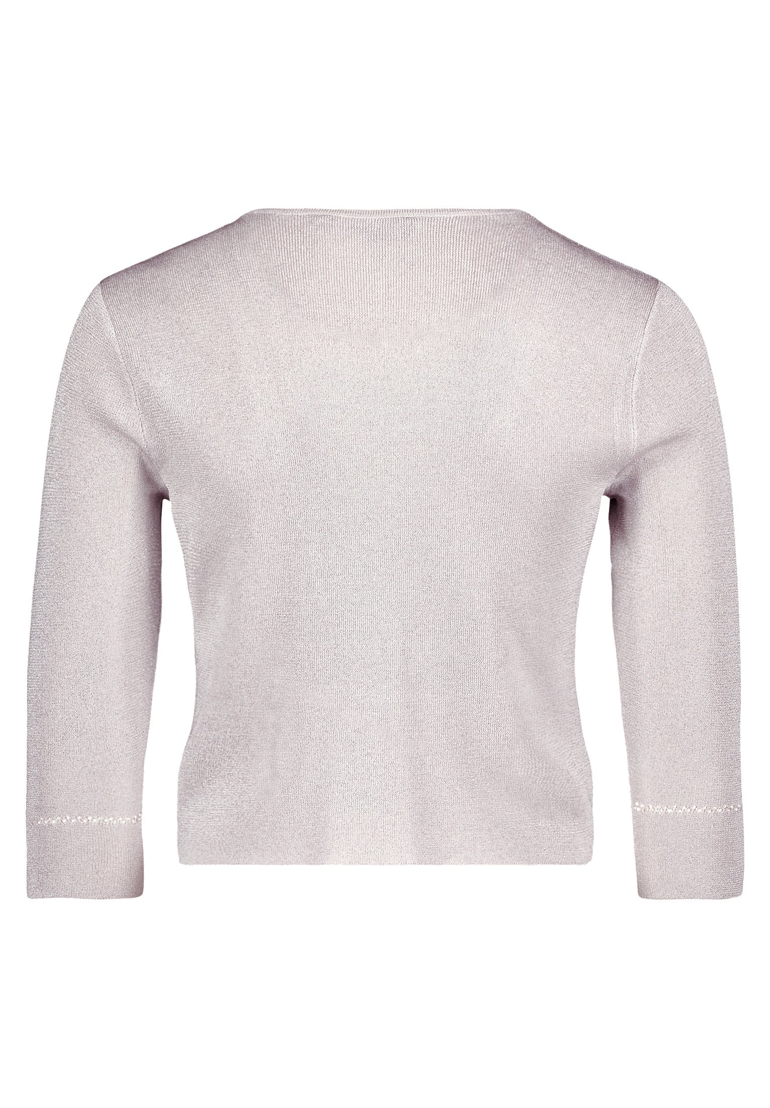 Strickbolero aus Viskosemix - 9817-Silver/Nature - Silber