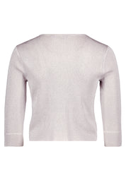 Strickbolero aus Viskosemix - 9817-Silver/Nature - Silber