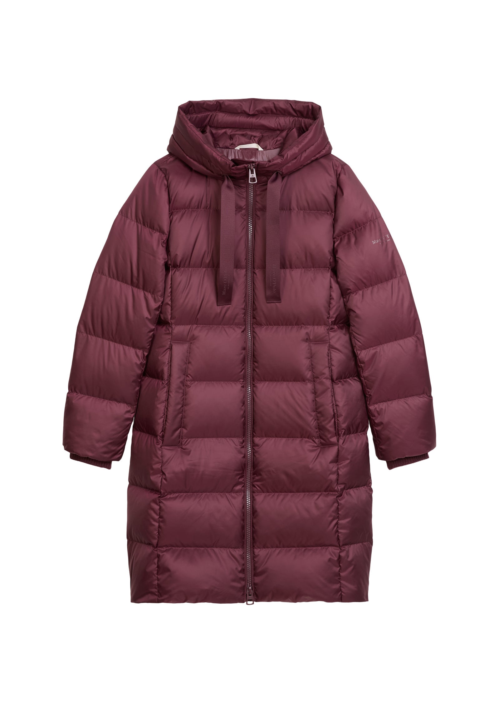 Daunenmantel mit Kapuze - 360-aubergine red - Rot