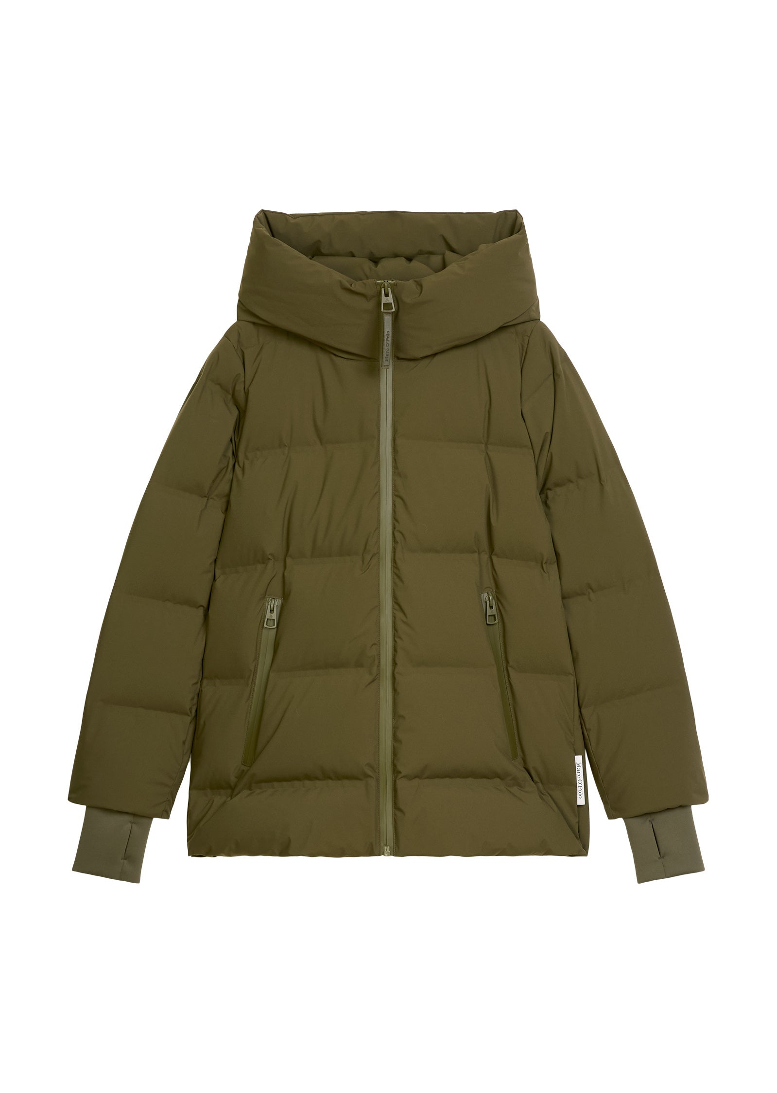 Daunenjacke mit Kapuze - 490-mossy olive - Grün