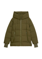 Daunenjacke mit Kapuze - 490-mossy olive - Grün