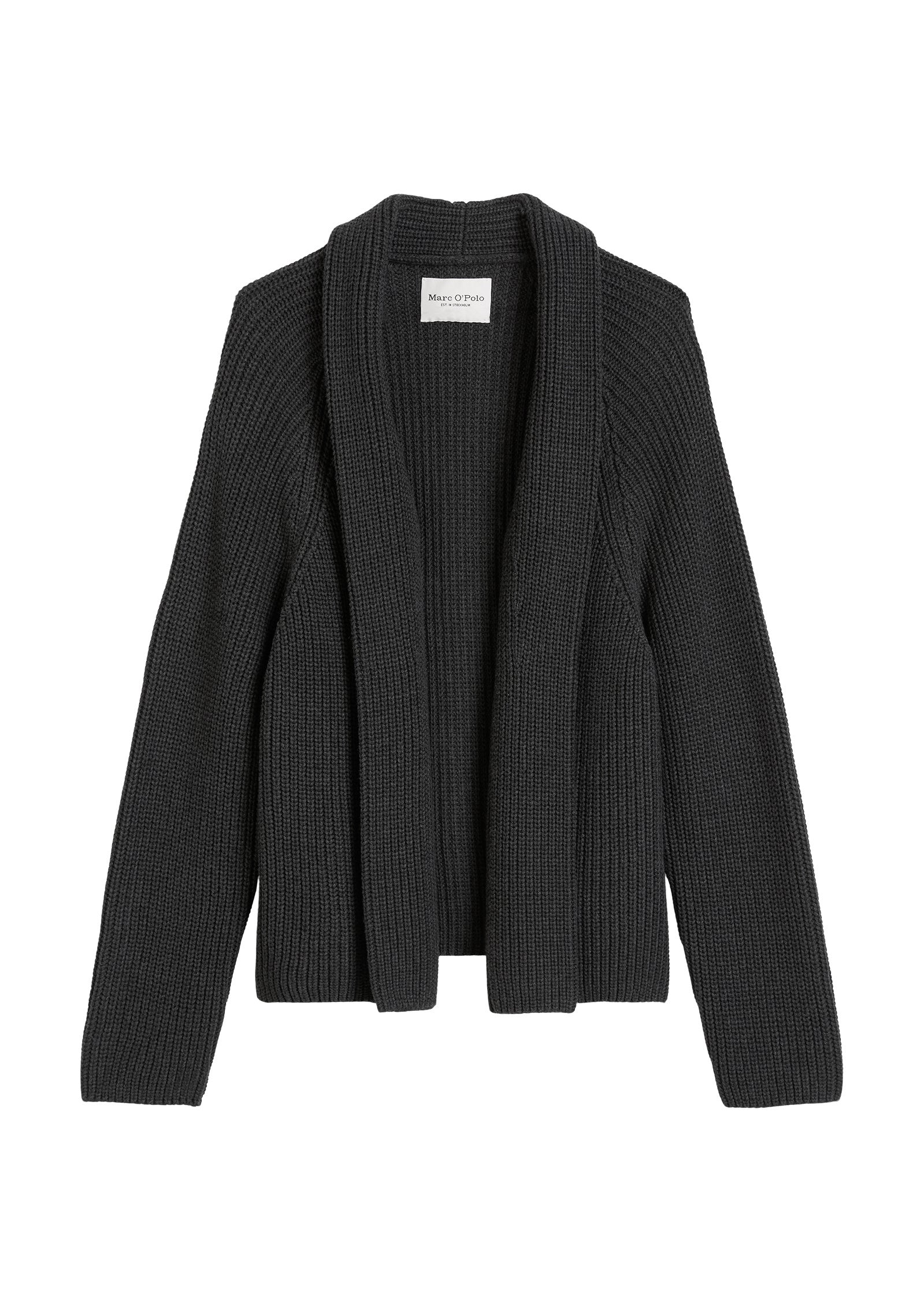 Strickcardigan aus Baumwolle - 975-night grey melange - Grau