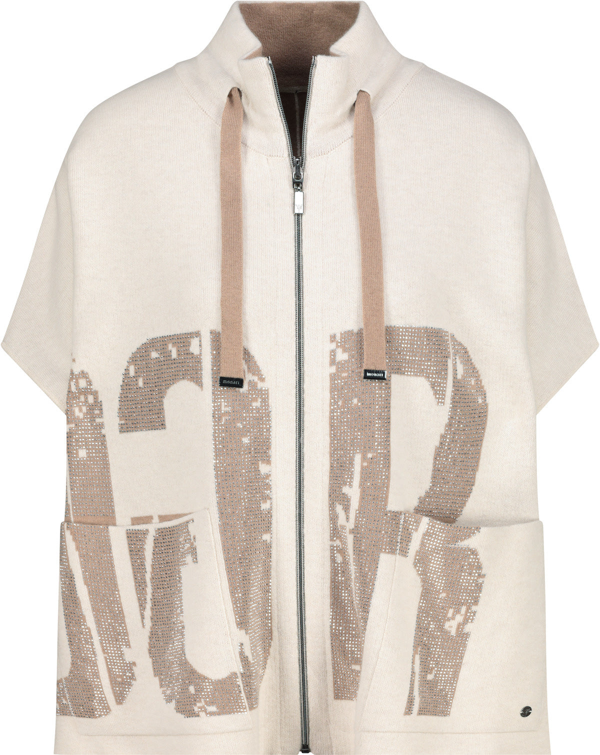 Wendestrickweste aus Wollmix - 117 cashmere gemustert - Creme
