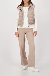 Steppweste mit Kapuze - 517 truffle - Beige