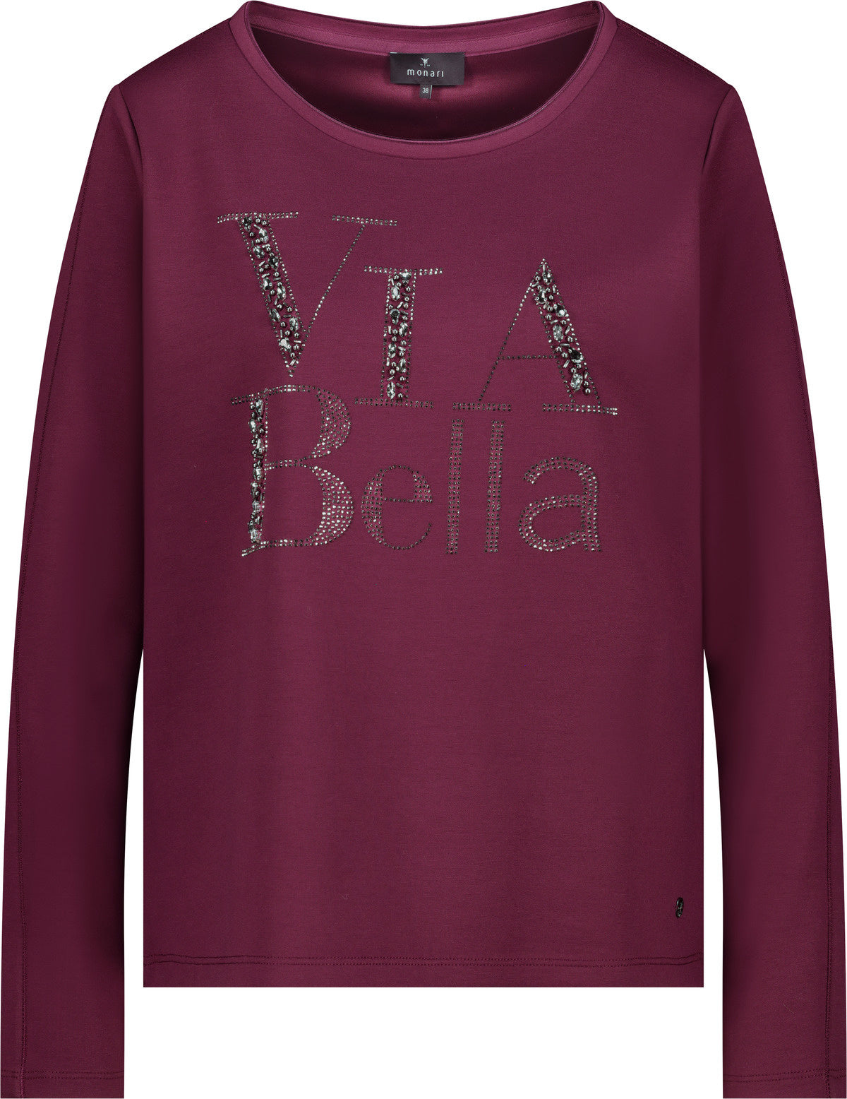 Sweatshirt mit Print - 359 bordeaux - Rot