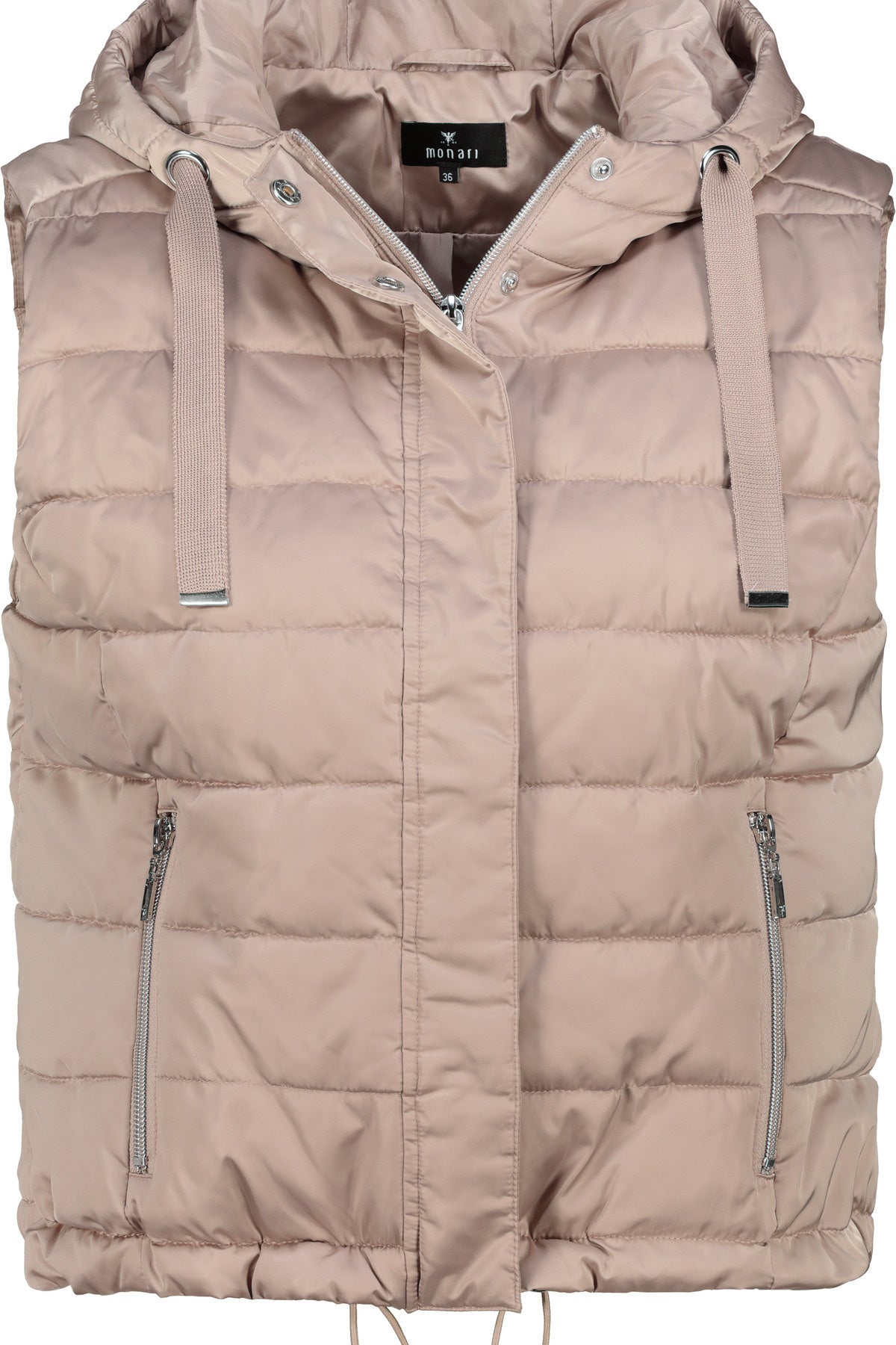 Steppweste mit Kapuze - 517 truffle - Beige