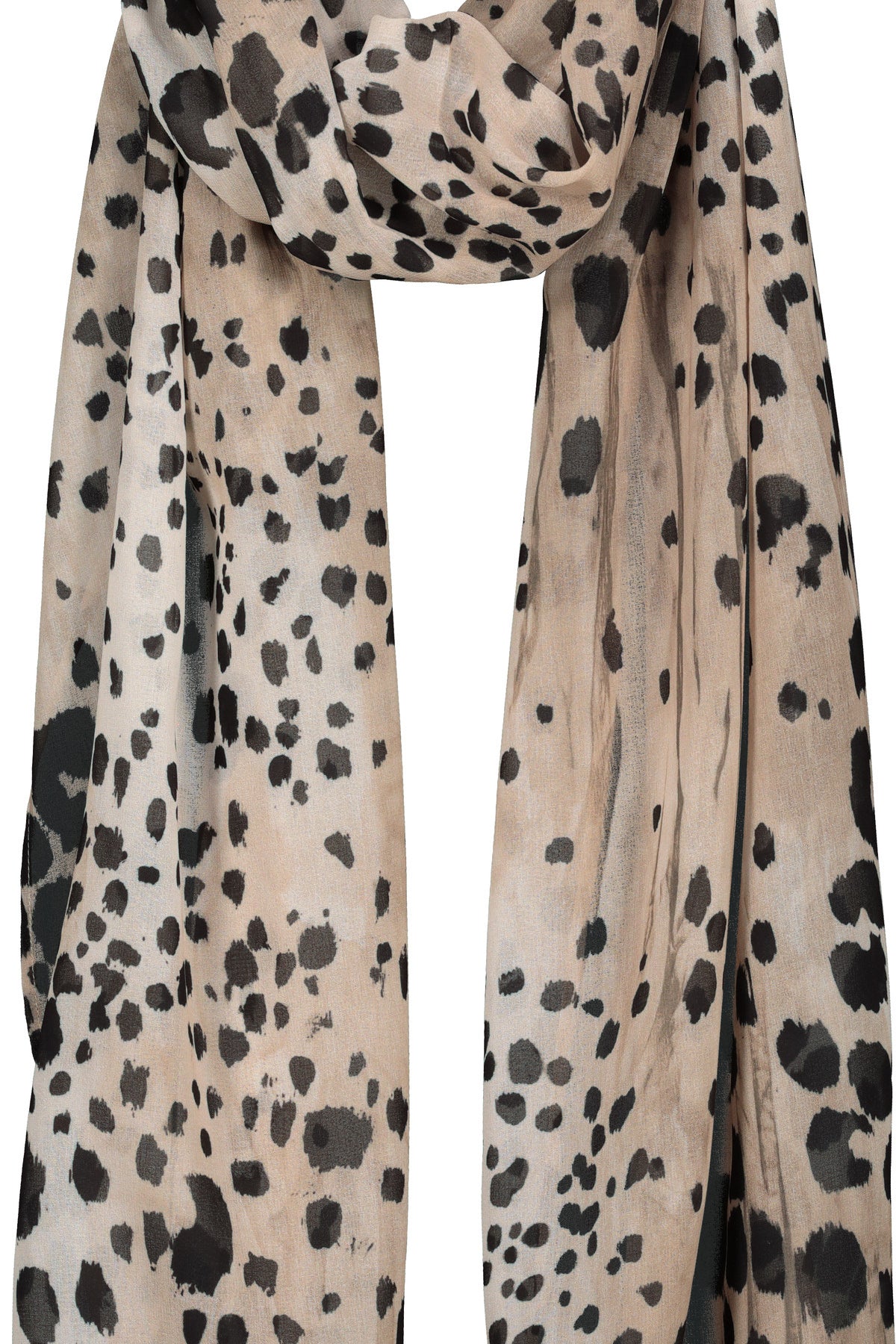 Tuch mit Leopardenmuster - 117 cashmere gemustert - Beige
