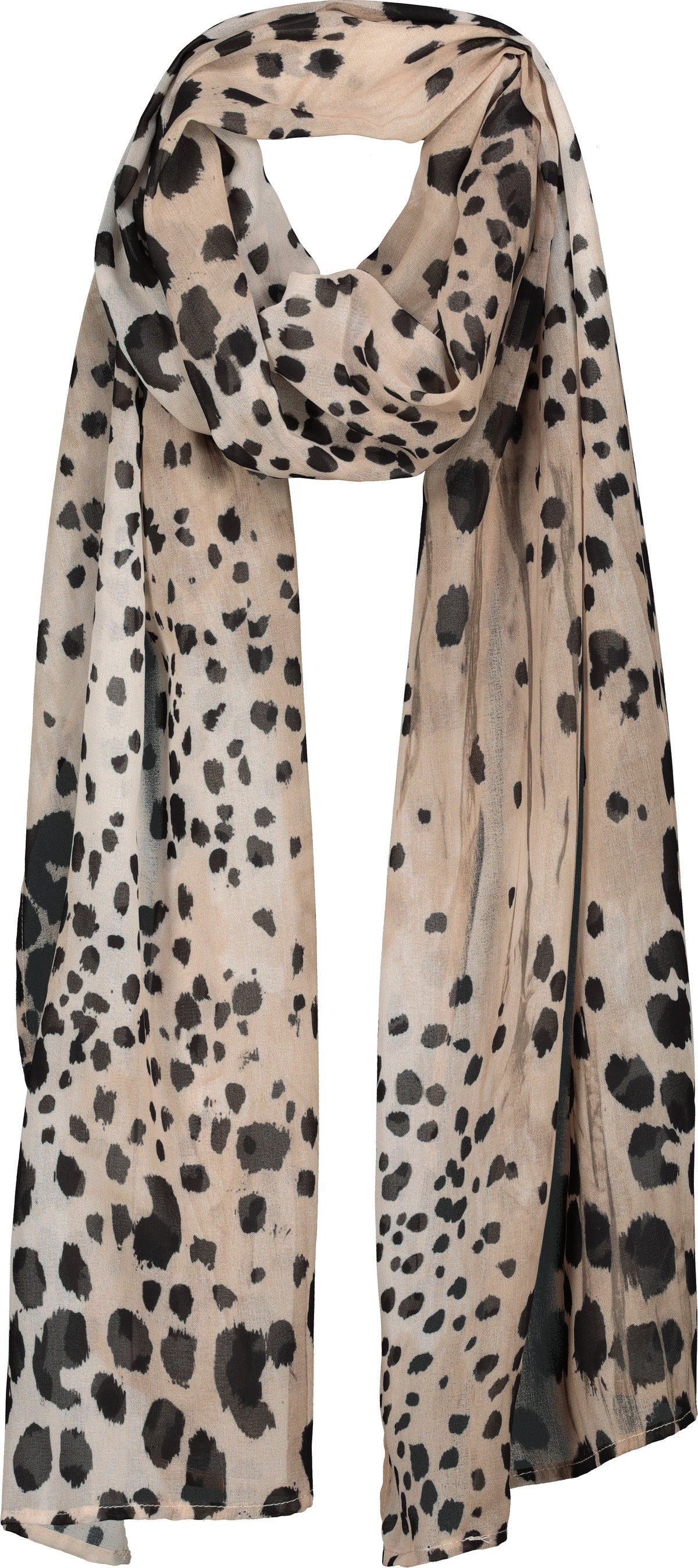 Tuch mit Leopardenmuster - 117 cashmere gemustert - Beige