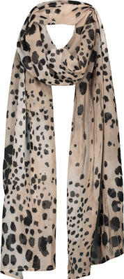 Tuch mit Leopardenmuster - 117 cashmere gemustert - Beige